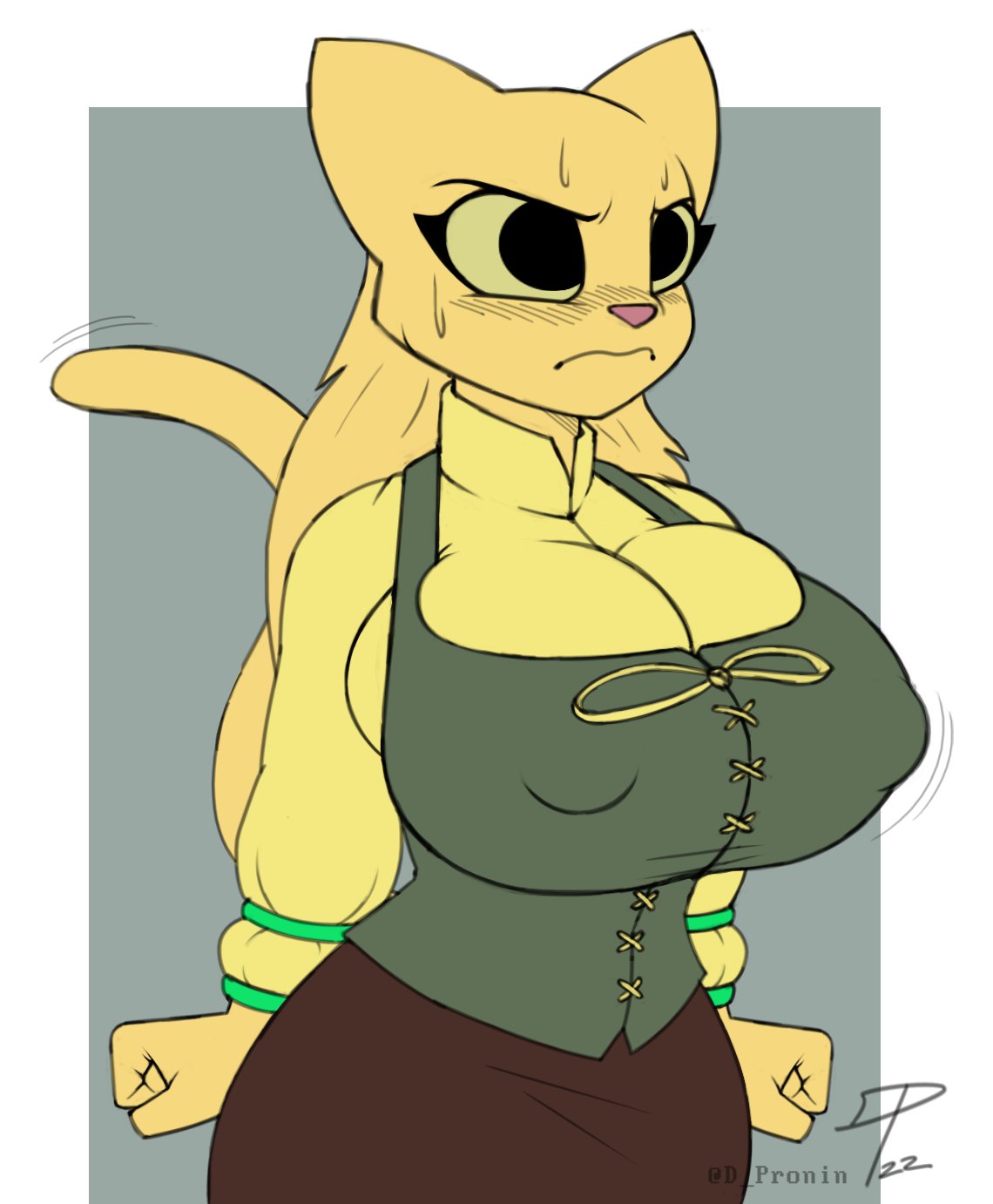 1girls 2020s 2022 2d 2d_(artwork) 4_fingers 5_fingers angry angry_expression angry_eyes angry_face anthro anthro_only anthrofied apron belly bethesda_softworks big_breasts big_ears black_eyes blonde_female blonde_fur blonde_hair blonde_hair_female blush blush_lines blushing_profusely breasts cleavage cleavage_overflow clothed clothed_female clothes clothing color colored curvy_body curvy_female curvy_figure dpronin dress ear ears_up eyelashes eyes eyes_open female female_focus female_only fingers first_person_perspective first_person_view fluff fluffy fluffy_ears frown frowning frustrated frustration fur furry furry_ears furry_female furry_only furry_tail hair hips humanoid humanoid_genitalia jiggle jiggling jiggling_breasts katia_managan large_breasts long_hair long_tail mammal mammal_humanoid medieval medieval_clothing medieval_fantasy microsoft neck no_dialogue no_humans pov rajirra ribbon ribbons shake shaking shaking_breasts shaking_lines shy simple_background skirt skyrim snout solo solo_focus sweat sweatdrop sweating tail text the_elder_scrolls thighs tied tied_shirt upset voluptuous voluptuous_female watermark wiggle wiggle_lines wiggling yellow_body yellow_fur yellow_hair