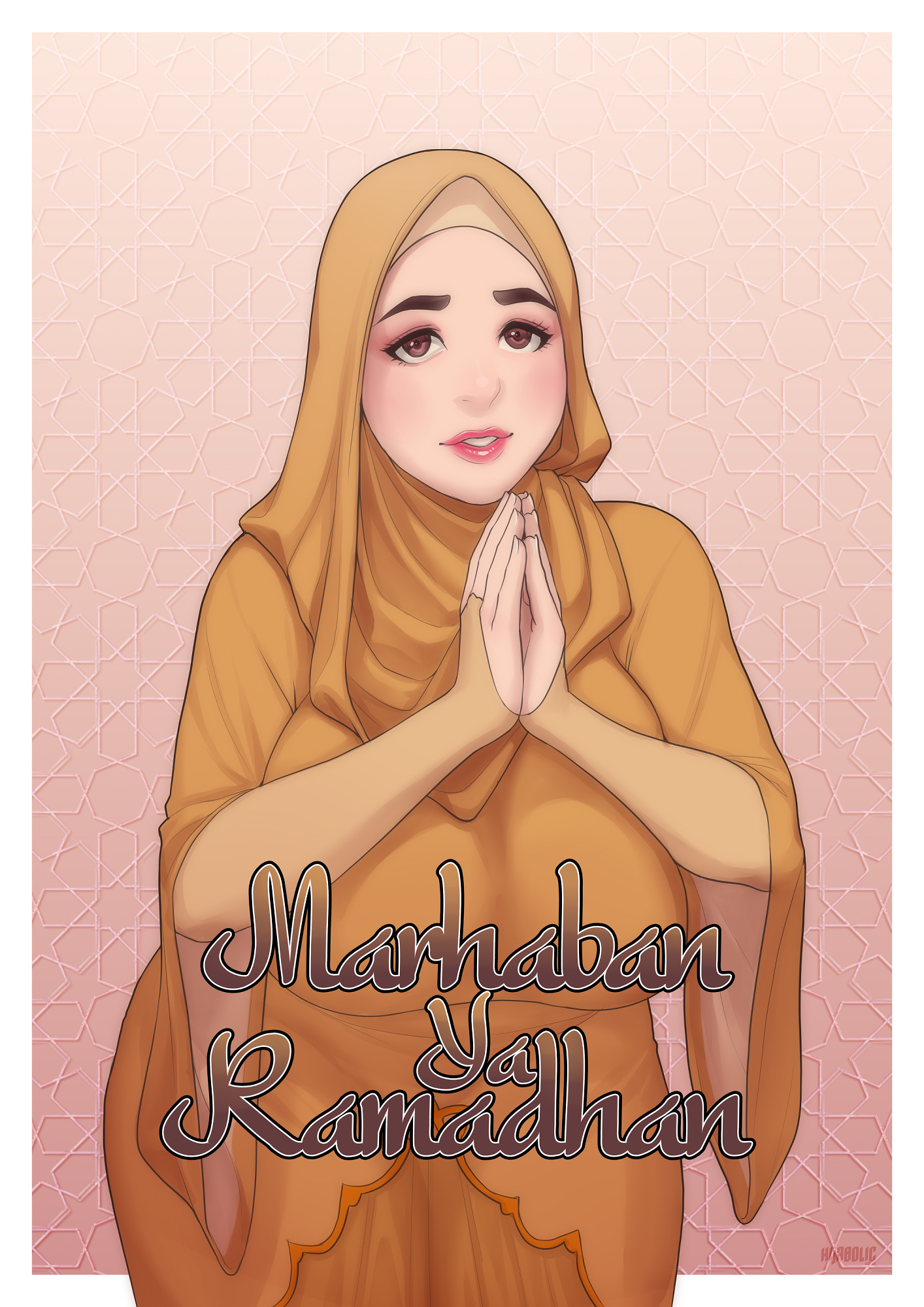 1girls, eyeshadow, female, hands together, hijab, hijabolic, lips, lipstick, makeup, muslim, pink eyeshadow, pink lipstick, pink makeup, praying, solo, tagme