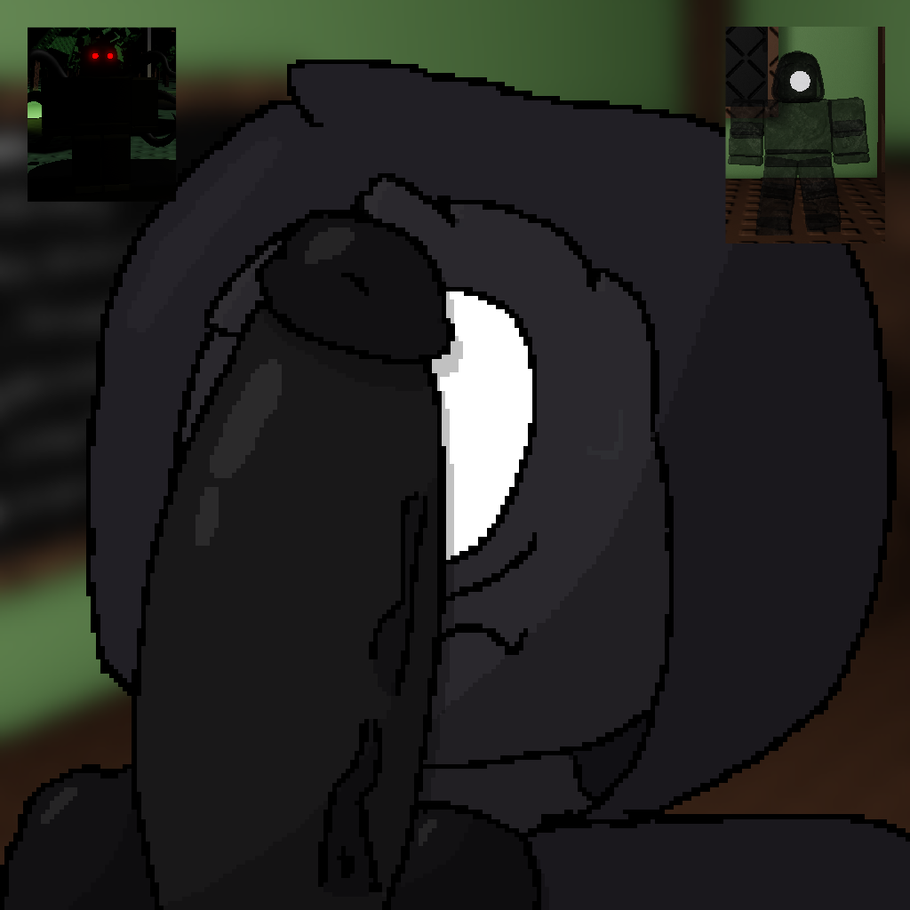 big_balls big_penis black_body compuxter creep_(scopophobia) cyclops demon fade_(scopophobia) femboy gay ghost hood hood_up hoodie huge_balls huge_cock mouth one_eye permission pixel_art pixelated roblox roblox_game scopophobia_(roblox) statue tagme