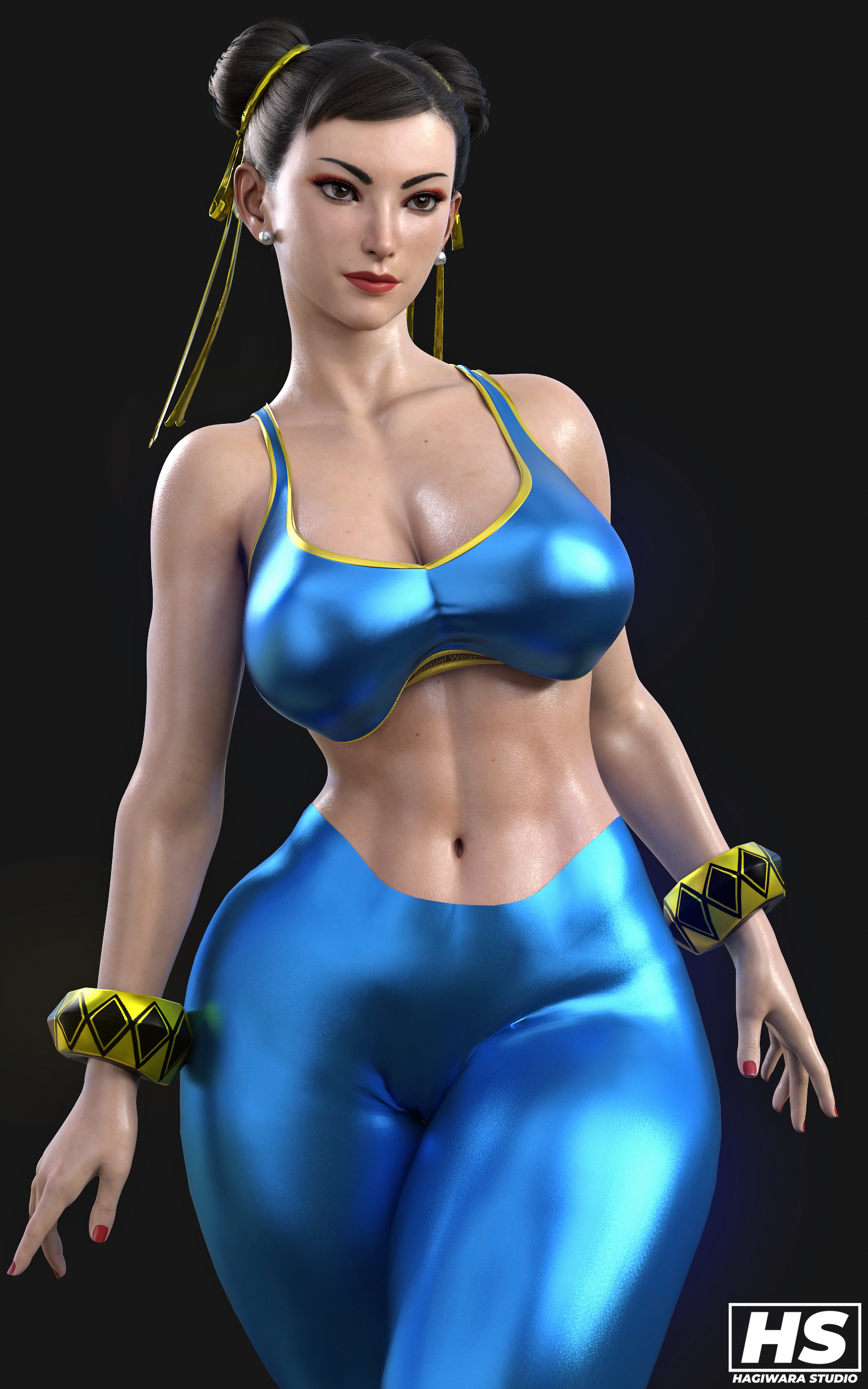 1girls, 3d, big breasts, breasts, capcom, chun-li, clothed, clothed female, clothes, clothing, female, female only, hagiwara studio, mature female, milf, solo, straight hair, street fighter, street fighter 6, tagme, thick thighs, tight clothing, tights
