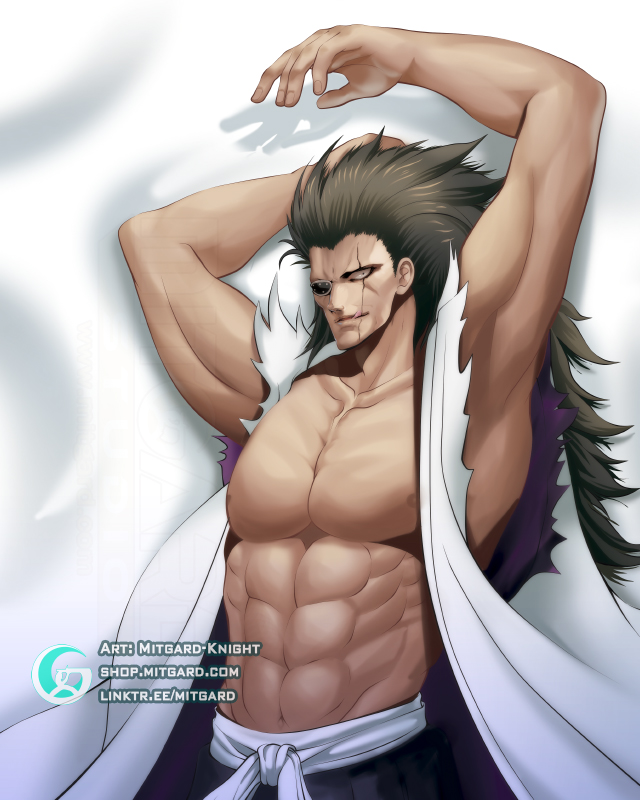 bleach bodypillow dakimakura kenpachi_zaraki male_only mitgard-knight zaraki_kenpachi