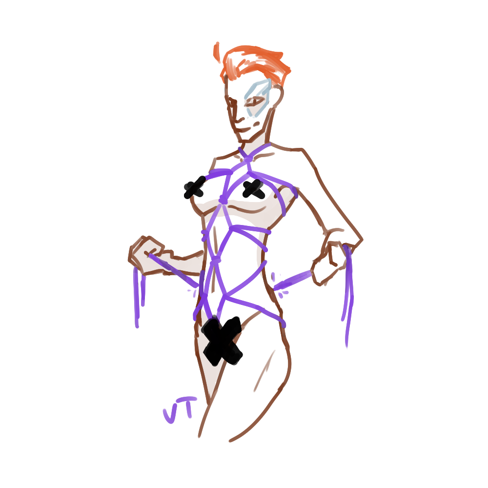 bondage female female_only femdom moira moira_o'deorain overwatch overwatch_2 pinup shibari_bondage