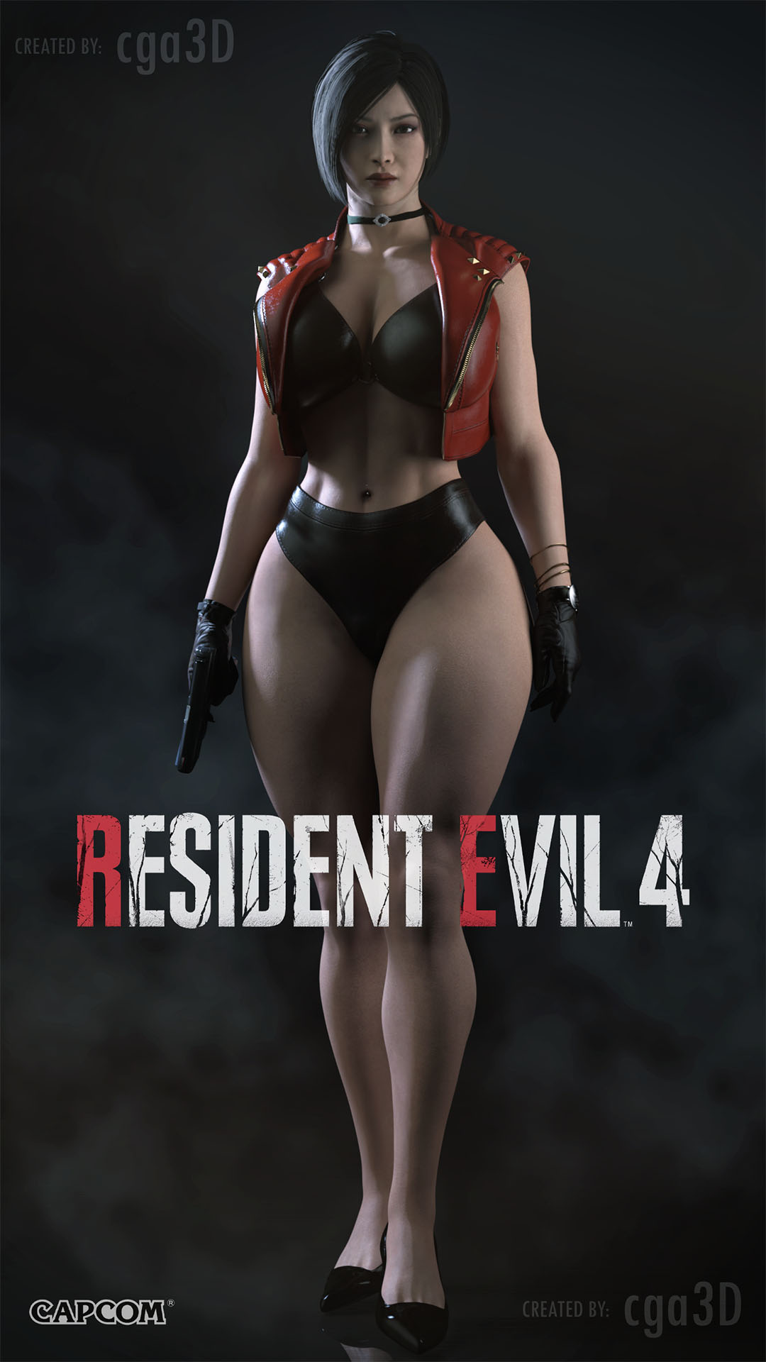 1girls 3d abs ada_wong ada_wong_(adriana) ass big_ass big_breasts bra bracelets bubble_ass bubble_butt capcom cga3d choker clothed clothed_female clothes clothing curvaceous curvy_female curvy_figure dat_ass erotichris female female_only game_poster huge_breasts panties poster resident_evil resident_evil_4 resident_evil_4_remake solo thick_ass thick_thighs tight_clothing toned_legs vest video_game_poster voluptuous voluptuous_female wide_hips