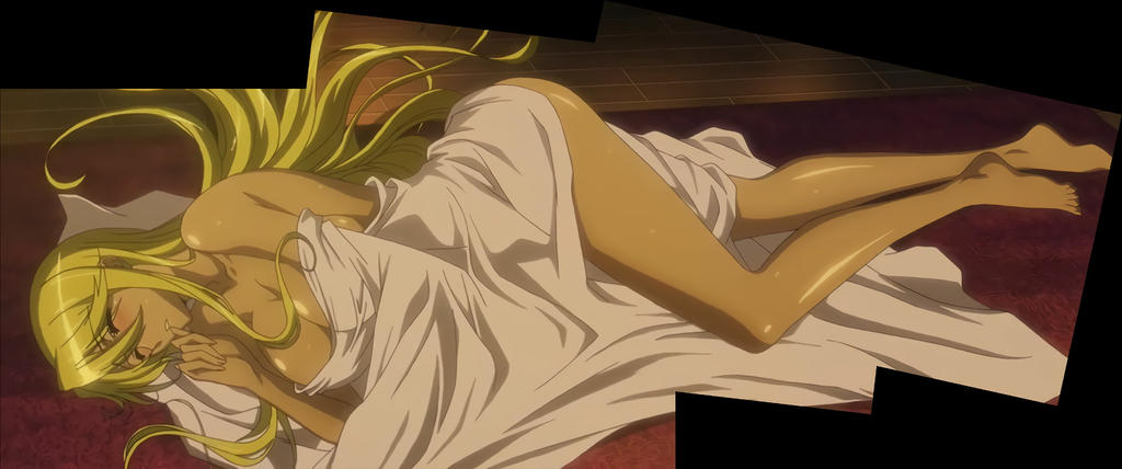 artist request, bimbo, female, highschool of the dead, nude, shizuka marikawa, sleeping, stitched, vulnerable