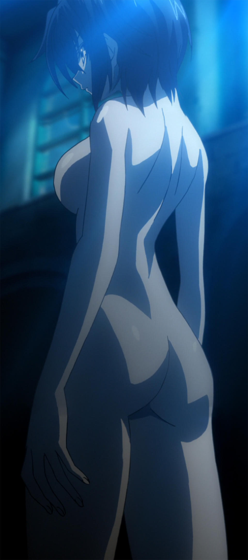 1girls, ass, big ass, big breasts, breasts, busty, female, from behind, high school dxd, large breasts, legs, naked, screencap, screenshot, sideboob, stitched, thighs, tnk (company), voluptuous, xenovia quarta