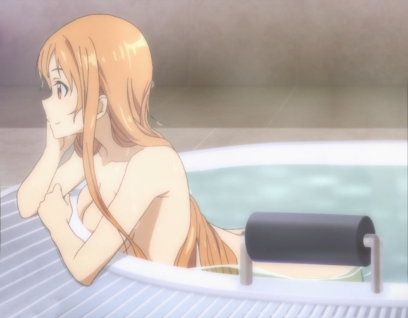 bathing, female, stitched, sword art online, yuuki asuna