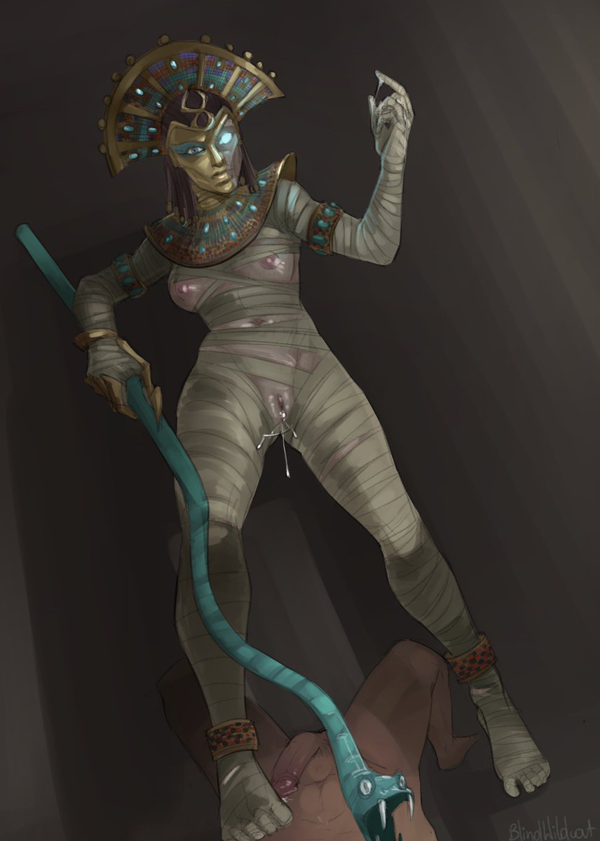 after sex, blindwildcat, cum, cum in pussy, cum on fingers, dominant female, dominated, dommy mommy, dripping pussy, egyptian, egyptian female, egyptian headdress, foot fetish, foot on chest, functionally nude, functionally nude female, glowing eyes, headwear, jewlery, khalida (warhammer), male human/female undead, male/female, milf, mummy, mummy girl, perfect boobs, queen, questionable consent, royalty, stepping on chest, toes, tomb kings, undead, warhammer (franchise), warhammer fantasy