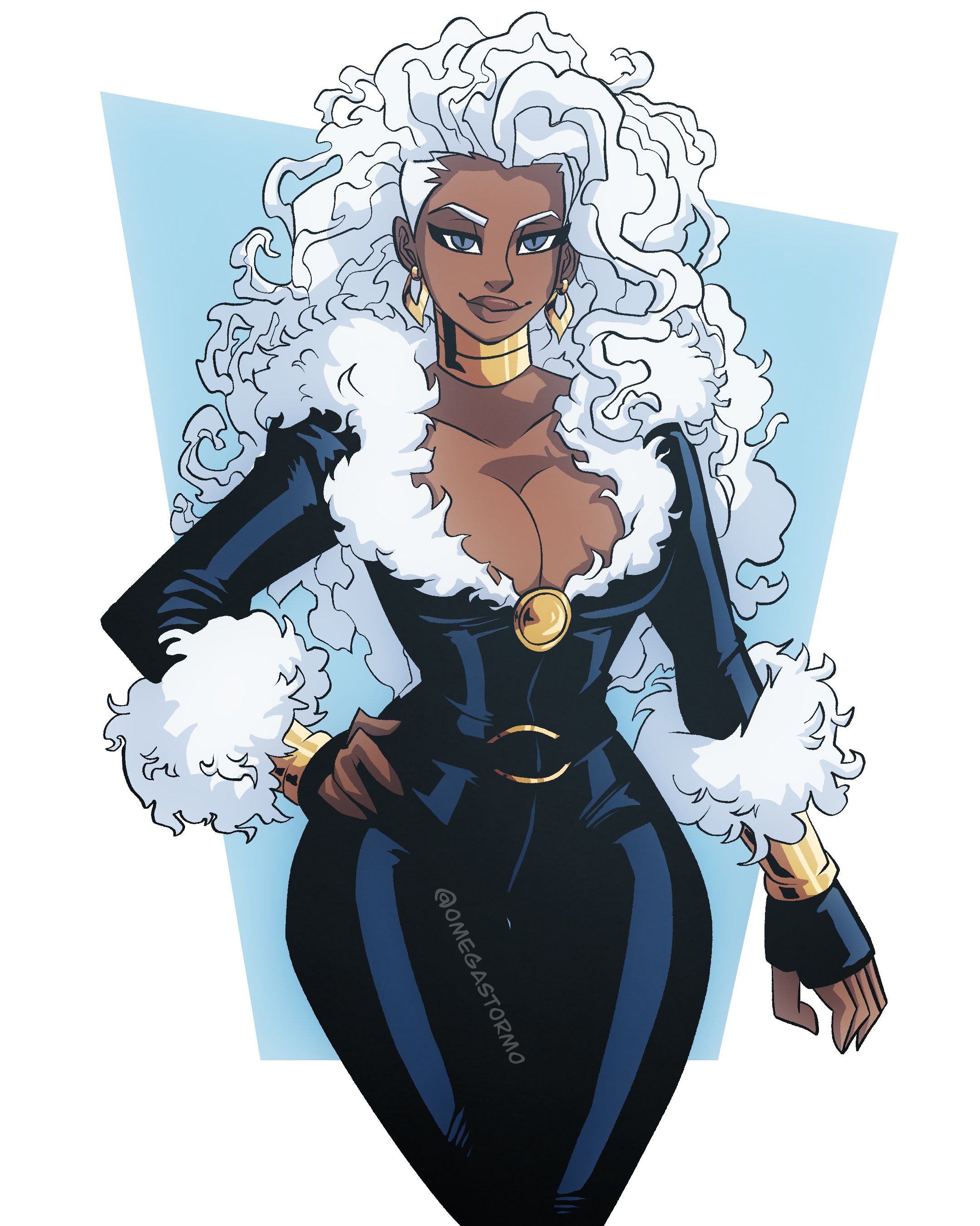 1girls, 2026, african female, arabian, ass, big ass, big breasts, black cat (cosplay), black skin, black-skinned female, bodysuit, brown skin, bursting breasts, cosplay, dark skin, dark-skinned female, female, heroine, lewdicdraws, marvel, marvel comics, mutant (marvel), omegastorm, ororo munroe, sexy female, sexy pose, shiny, shiny clothes, skin tight, spider-man (series), storm (x-men), tight clothes, tight clothing, white hair, x-men, x-men 97