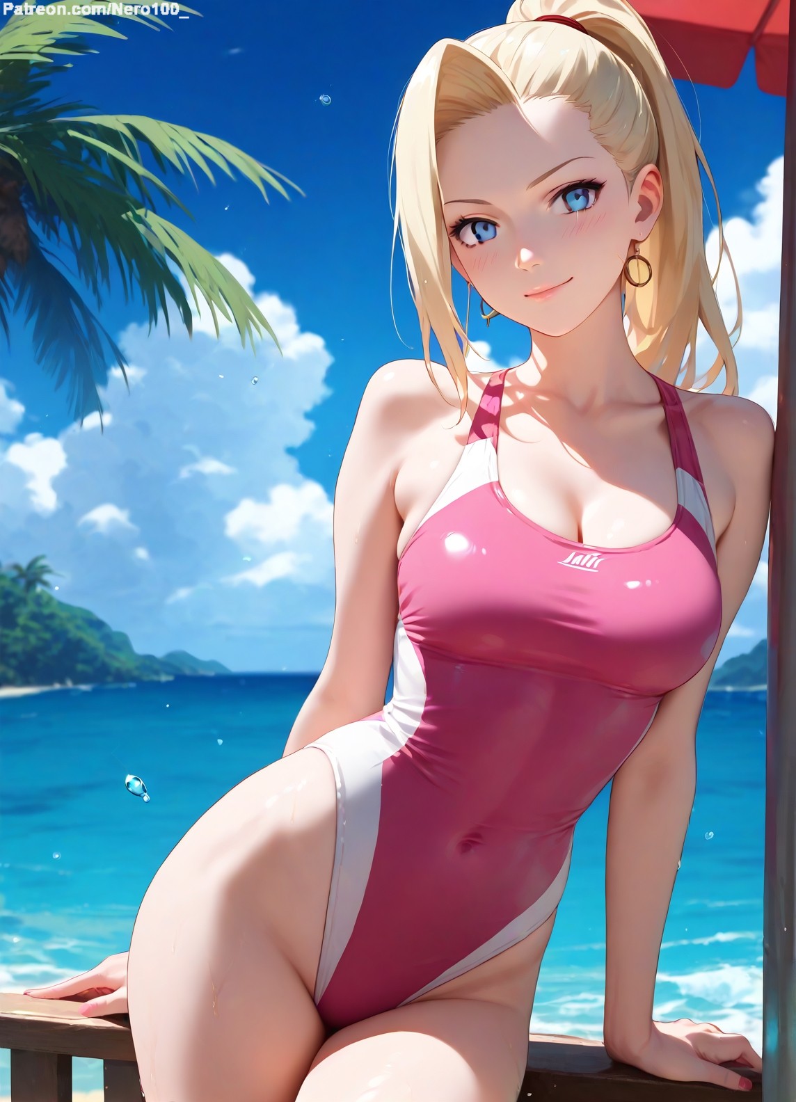 1girls, 2d, ai generated, areolae, big breasts, blonde female, blonde hair, boruto: naruto next generations, breasts, chest, cleavage, curvy, curvy figure, cute, cute face, detailed, eyelashes, eyeshadow, female, female only, fit, fit female, focus, hair, ino yamanaka, large breasts, legs, light skin, light-skinned female, lips, lipstick, long hair, low quality, makeup, mascara, naruto, naruto (series), naruto shippuden, one-piece swimsuit, outdoors, outside, pale skin, pale-skinned female, perky breasts, ponytial, posing, seductive, seductive look, stable diffusion, swimsuit, swimwear, tagme, thighs, thin waist
