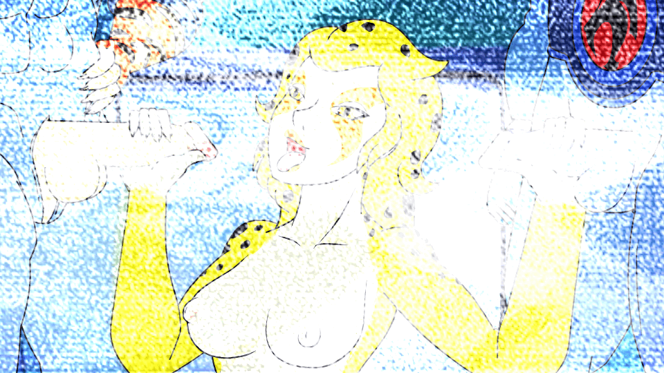 16:9 1980s_theme 2017 animated anthro balls blonde_hair blue_body blue_fur breasts channel_dulce cheetah cheetara english_text epilepsy_warning felid feline female fur genitals hair handjob male male/female mammal markings nipples open_mouth orange_body orange_eyes orange_fur pantherine panthro penile penis sex spots spotted_body stripes text thundercats thundercats_1985 tiger tongue tongue_out tygra vhs vhs_filter widescreen