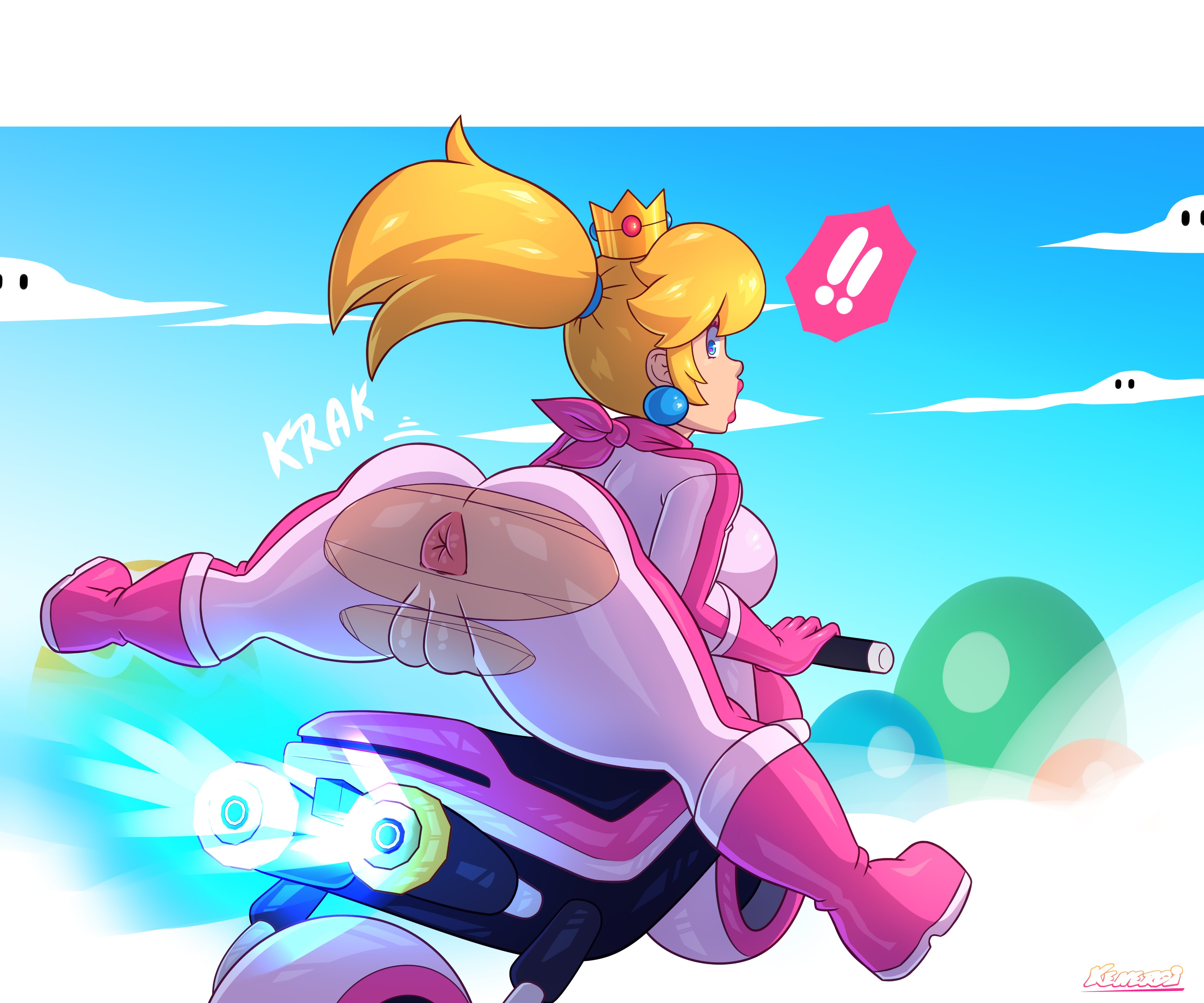 anal sex, anus, ass, big ass, big butt, female, mario (series), mario kart, nintendo, nintendo switch, peach (fruit), peach hair, peach pussy, princess peach, pussy