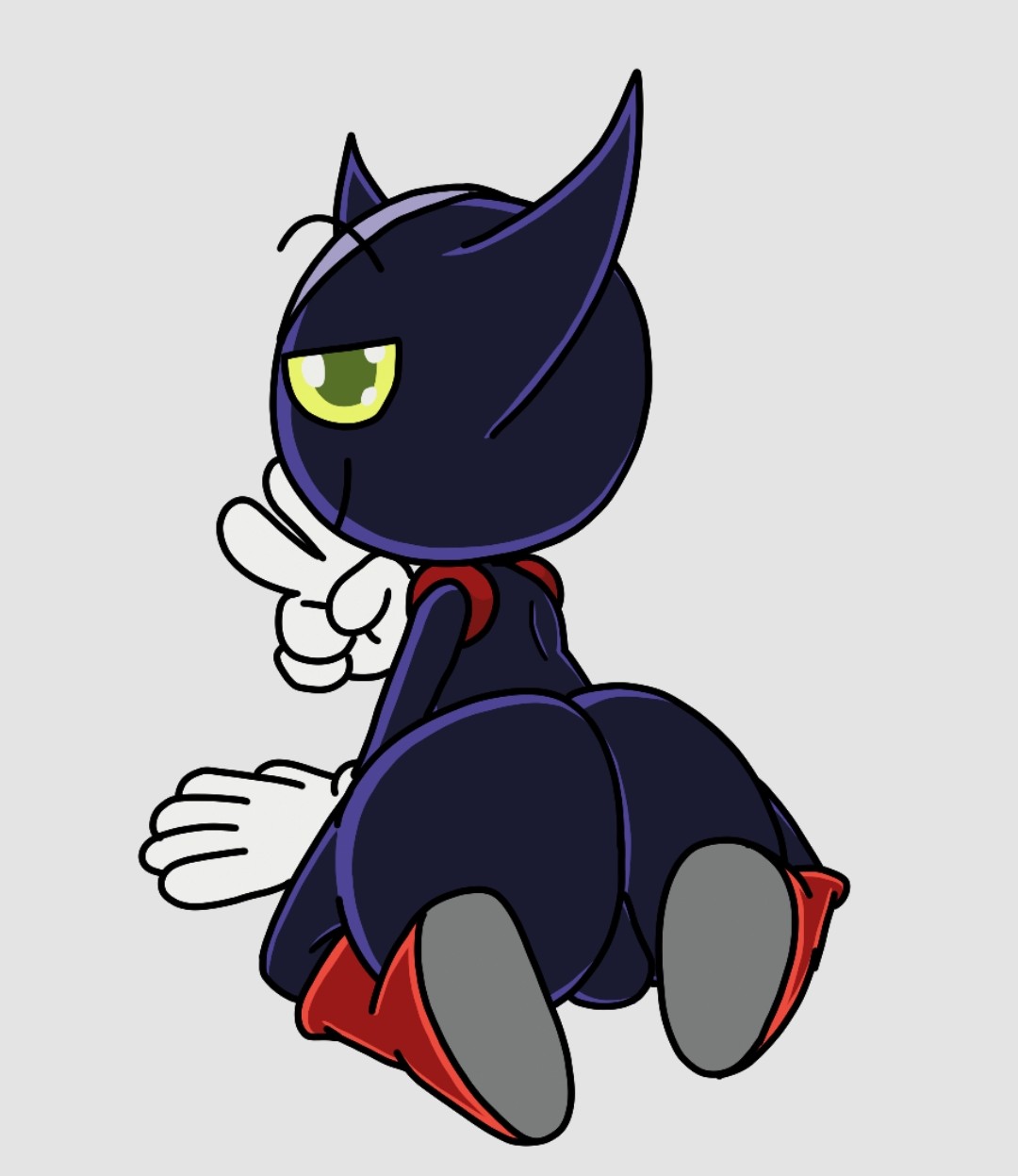 1boy 2025 balls ballsack black_body bokkun boots green_pupils male male_only no_humans non-human non-human_only solo solo_male sonic_(series) sonic_x submissive submissive_male tagme thatboringfellow yellow_eyes