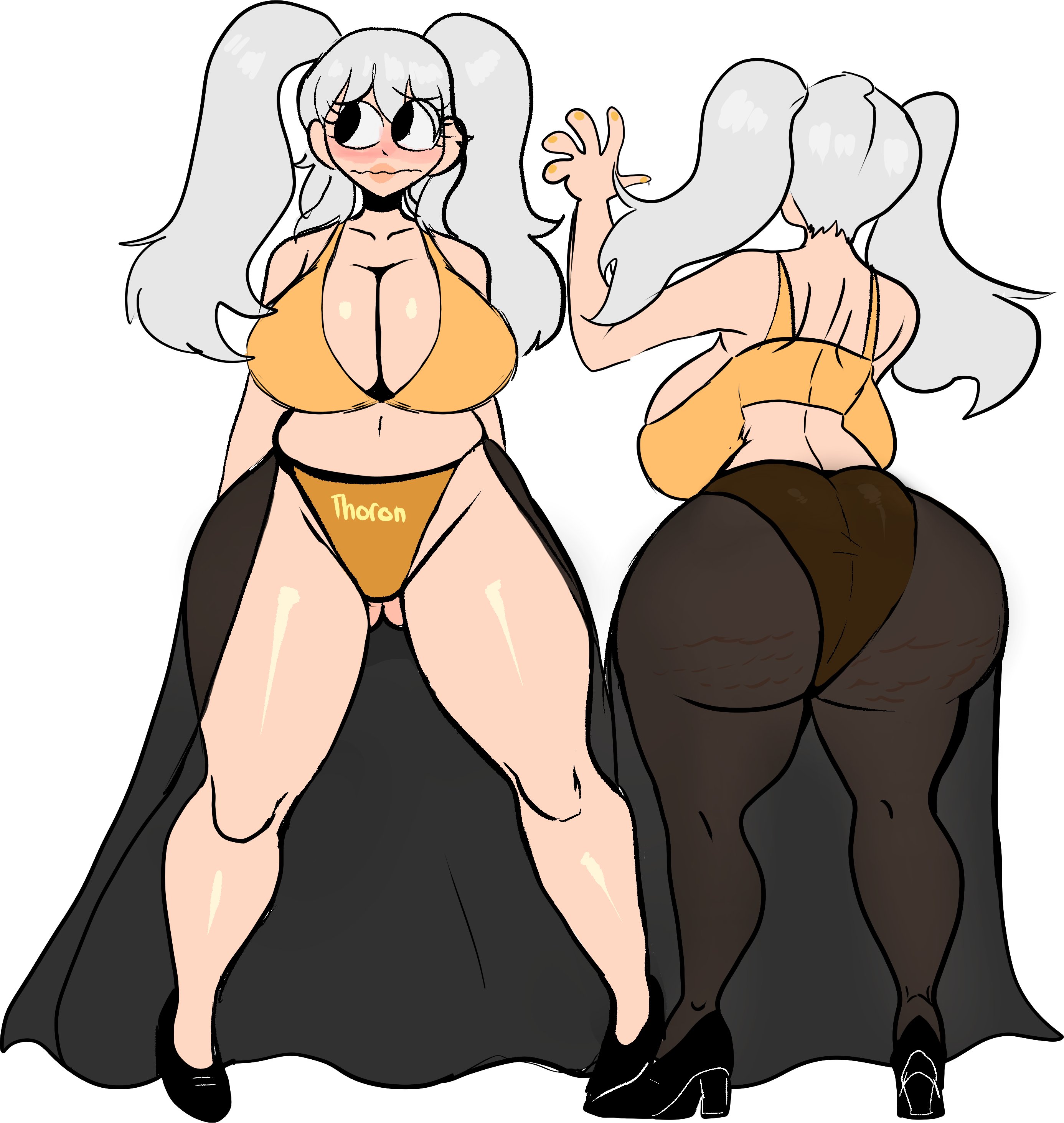 1girls, 2023, ass, ass visible through thighs, big breasts, bikini, breasts, cleavage, dress, female, fire emblem, fire emblem awakening, heels, huge breasts, huge hips, large ass, lemonadepikachu, nintendo, robin (fire emblem), robin (fire emblem) (female), see-through, solo, tagme, thick thighs, twintails, voluptuous, white hair, wide hips
