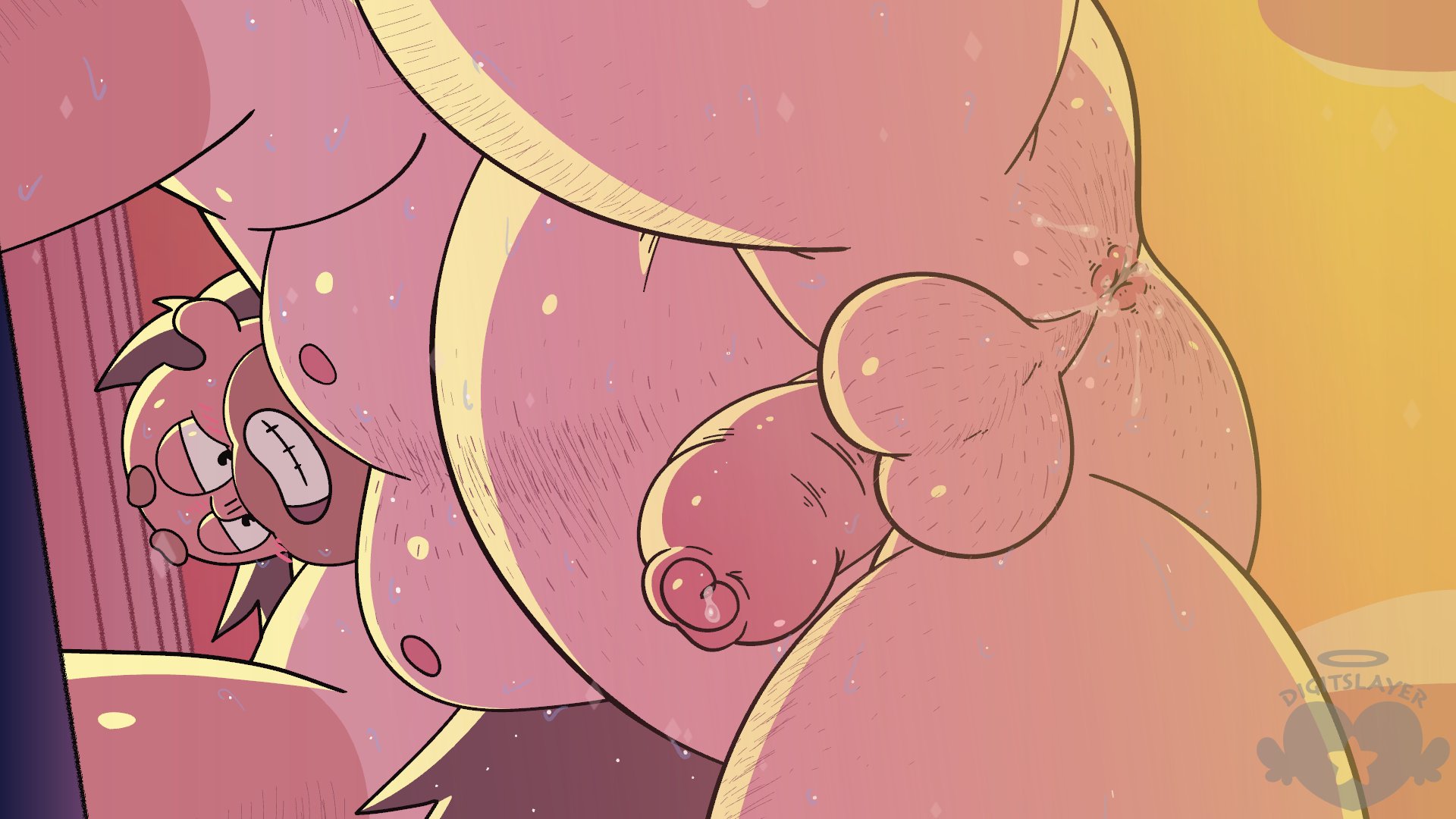balls, beard, boner, digitslayer, erection, facial hair, gay, greg universe, male, male only, nude, overweight, penis, solo, solo male, spread legs, steven universe, sweaty, tanline, worm's-eye view