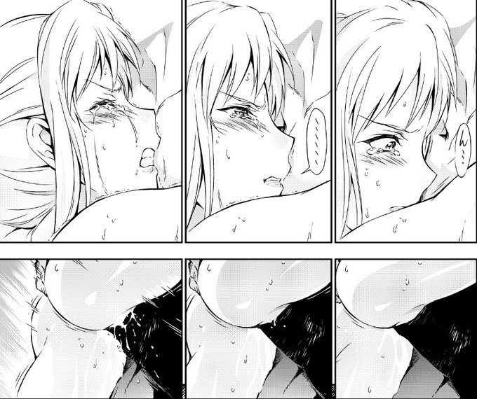 1boy 1girls ass black_and_white blood blush clenched_teeth comic crying crying_with_eyes_open defloration deflowering female_penetrated genital_close_up genital_fluids gloria_(jinrouki_winvurga) jinki jinrouki_winvurga male_penetrating male_penetrating_female manga mature_female monochrome motion_lines nude official_art offscreen_male pained_expression painful_penetration penetration penile penile_penetration penis penis_in_pussy pussy pussy_juice pussy_juice_drip pussy_juice_trail rape sequence sex spread_legs standing standing_sex straight sweat tears thighs thrusting tsunashima_shirou vaginal_penetration vaginal_sex virgin virginal_blood virginity_loss