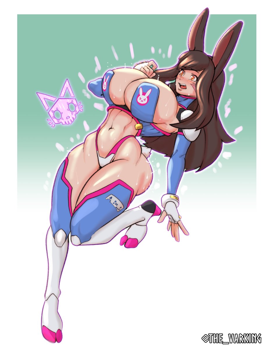 1girls, alternate breast size, anthro, ass, bimbo, bimbo body, bimbofication, bimbofied, breasts, bunny ears, bunny girl, bunny tail, d.va, female, female only, huge ass, huge breasts, human to anthro, implied transformation, overwatch, overwatch 2, solo, sombra, the varking, thick thighs, transformation, wide hips