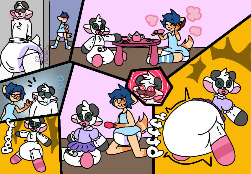 abdl beetlebonez diaper diaper_fetish diaper_only diapersitting male plushie plushie-like plushification sissy traced traced_art