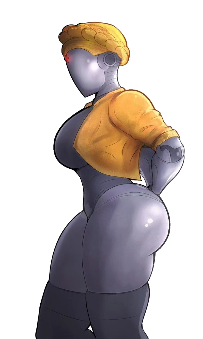 ass atomic_heart breasts clothing dat_ass edit female_robot gold_jacket gynoid hips huge_ass huge_breasts large_ass large_breasts left_(atomic_heart) robot_girl simple_background spartandoodles the_twins_(atomic_heart) thick_ass thick_thighs thighhighs thighs white_background