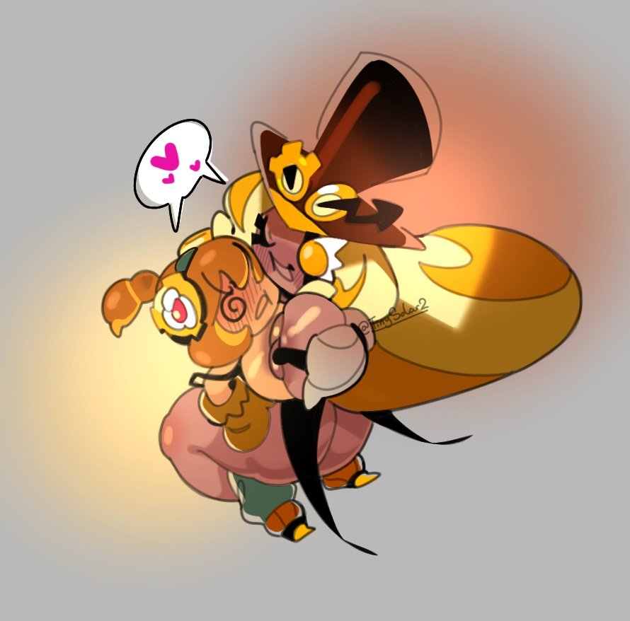 ass, breast press, breasts, breasts frottage, cookie run, croissant cookie, fat ass, female, female only, grabbing, hugging, riding, selfcest, thick thighs, timekeeper cookie, tinysolar, top hat, yuri