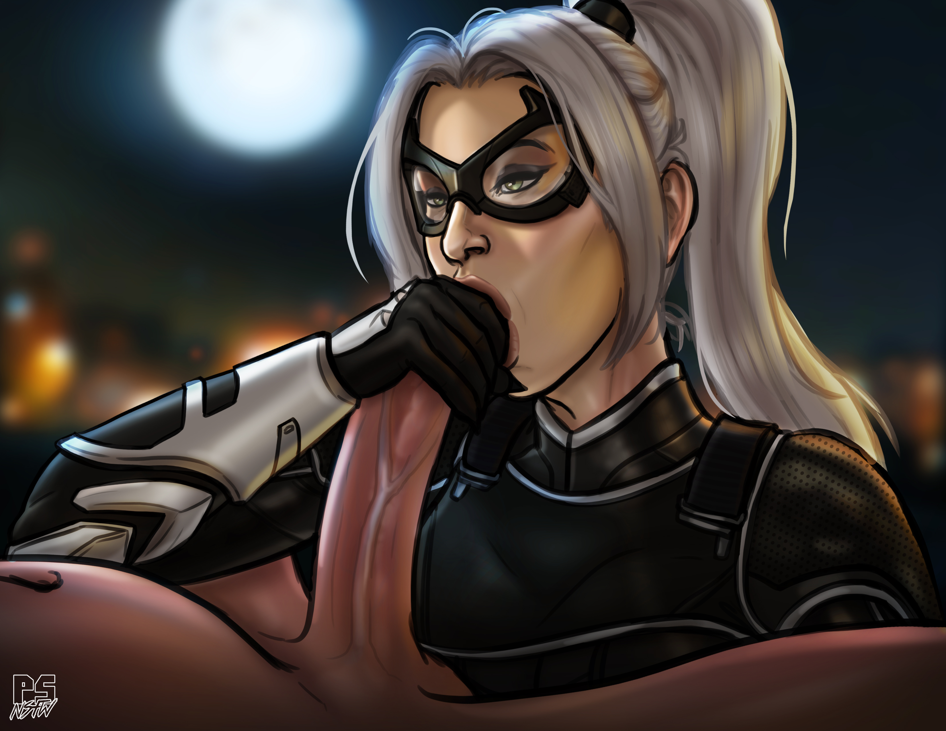 black cat (marvel), felicia hardy, female, male, marvel, marvel comics, pumpkinsinclair, spider-man (ps4), spider-man (series), tagme, unseen male face