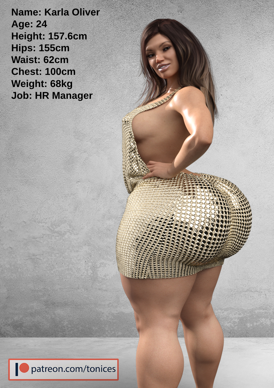 1girls, 3d, ass, big ass, big breasts, big butt, bimbo, breasts, bubble ass, bubble butt, busty, character age, character bio, character height, character profile, character sheet, character weight, curvaceous, curvy, digital media (artwork), fat ass, female, female only, gigantic ass, hips, hourglass figure, huge ass, huge breasts, human, hyper ass, karla oliver, large ass, large breasts, legs, light skin, light-skinned female, lips, massive ass, original, original character, reference sheet, thick, thick legs, thick thighs, thighs, three sizes, tonices, top heavy, upper body, voluptuous, wide hips