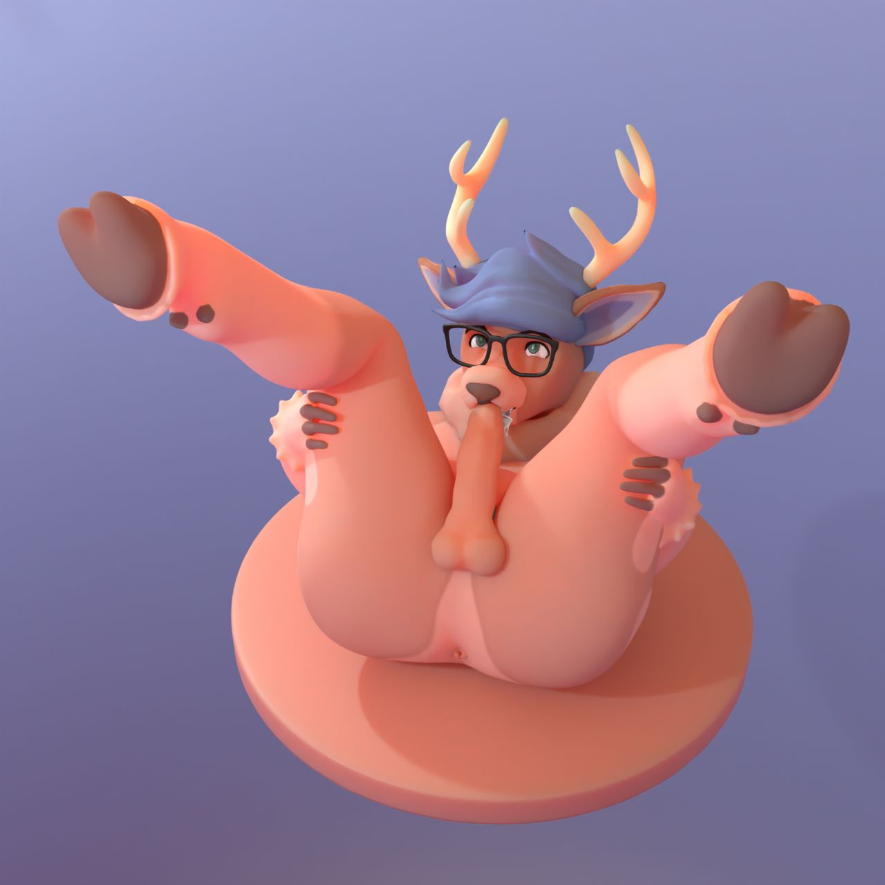 3d_(artwork) anthro autofellatio bodily_fluids cum cum_in_mouth cum_inside deer digital_media_(artwork) genital_fluids hi_res male mammal masturbation mcarron oral oral_masturbation penile penile_masturbation