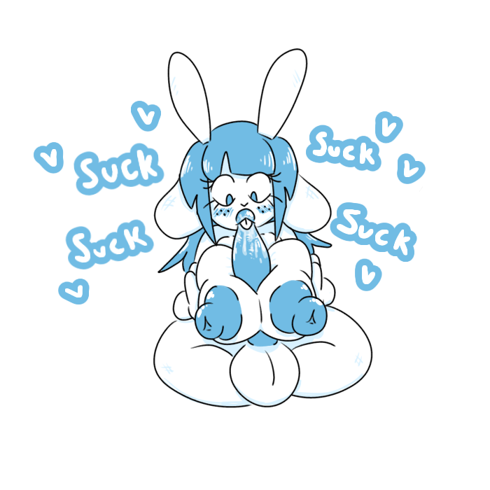 1futa, 4 ears, anthro, autofellatio, autopaizuri, blue eyes, blue hair, blue lips, blue nipples, blue penis, bunny, completely nude, cute, futa only, futanari, intersex, lagomorph, leporid, leporid humanoid, long penis, milkbuni, milkbuni (character), multi ear, nude, nude futa, oral masturbation, original character, penis, rabbit, rabbit ears, rabbit humanoid, shortstack, sitting, solo, white fur