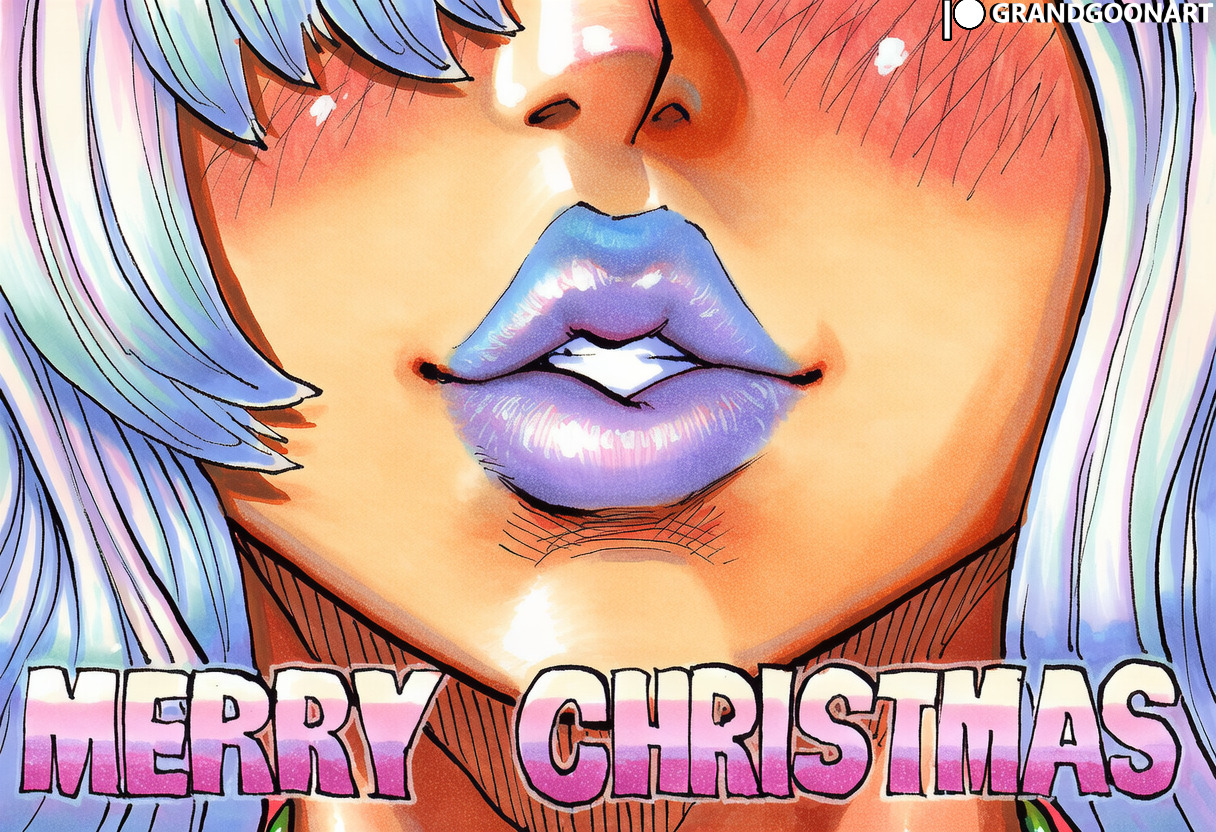 1girls, accurate art style, ai generated, big breasts, breasts, charlotte smoothie, christmas, christmas clothing, christmas outfit, christmas present, female, female focus, female only, grandgoonart, holidays, juicy lips, kissing, lips, lipstick, manga, manga cover, manga page, manga style, one piece, patreon, patreon username, santa costume, santa hat, shonen jump, solo, solo female, solo focus, white hair, white-haired female