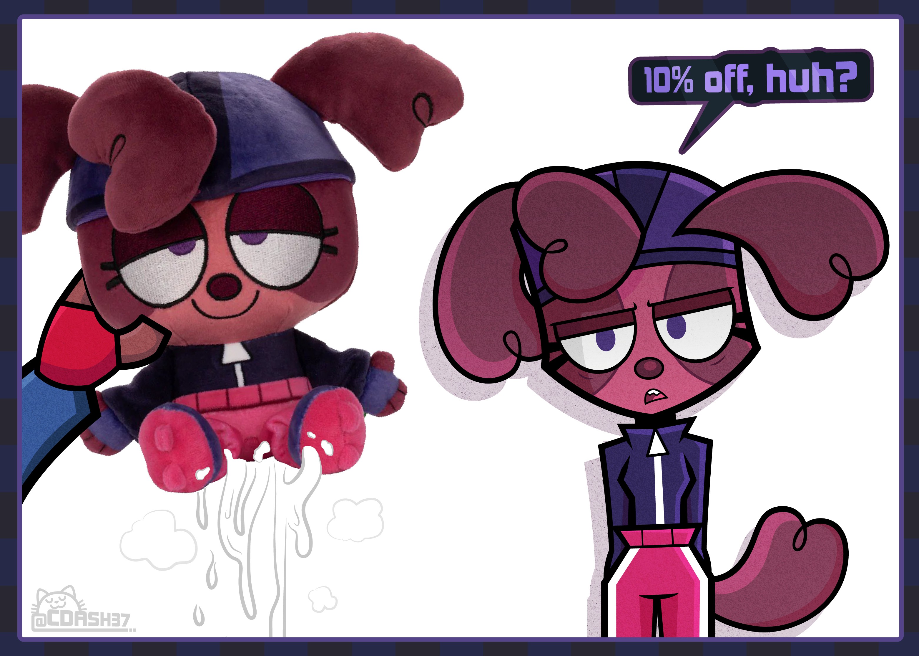 1boy, 1girls, 2025, 4 fingers, anthro, anthro pov, armor, artist logo, artist name, asking, asking viewer, big eyes, black eyebrows, blue clothing, blue topwear, bodily fluids, border, bottomwear, c.dash37, canid, canine, canis, closed frown, clothed, clothed anthro, clothed female, clothed male, clothing, cum, cum drip, cum on plushie, dialogue, digital drawing (artwork), digital media (artwork), domestic cat, domestic dog, dripping, duo, english text, eyebrows, eyelashes, fangs, felid, feline, felis, female, fingerless gloves, fingers, first person view, floppy ears, frown, fully clothed, fully clothed anthro, fully clothed female, fur, fur tuft, genital fluids, glistening, glistening nose, gloves, handwear, head tilt, head tuft, headgear, helmet, hi res, holding object, holding plushie, iris, jacket, light body, light fur, logo, long eyelashes, looking at viewer, male, male pov, mammal, meme, mouth closed, multicolored border, multicolored bottomwear, multicolored clothing, murphy (ajmarekart), murphy and mitzi, musk, musk cloud, narrowed eyes, no pupils, number, open mouth, pants, percentage, pink body, pink ears, pink fur, pink tail, pink tongue, plushie, purple armor, purple clothing, purple eyes, purple headgear, purple helmet, purple jacket, purple nose, purple text, purple topwear, question, red clothing, red gloves, red handwear, shadow, simple background, sketch, sparkle doll meme, standing, style emulation, tail, talking to viewer, teenager, teeth, text, tongue, topwear, tuft, two tone border, two tone bottomwear, two tone clothing, two tone pants, white background, white sclera, wide hipped anthro, wide hipped female, wide hips, zipper, zoe (ajmarekart)