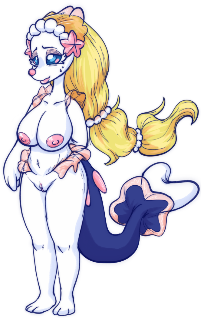 2019 alpha_channel anthro anthrofied asterozoan big_breasts blonde_hair blue_eyes blue_sclera bo_caroline bodily_fluids breasts clitoral_hood curvy_figure echinoderm female front_view full-length_portrait gem generation_7_pokemon genitals hair hair_beads hand_behind_back huge_breasts legs legs_together lips long_hair marine navel nintendo nipples nude pearl_(gem) pink_lips pink_nose plantigrade png pokemon pokemon_(species) portrait primarina pseudo_clothing pussy shiny_pokemon simple_background solo starfish starfish_(accessory) sweat sweatdrop thick_thighs tourmalice transparent_background voluptuous wide_hips