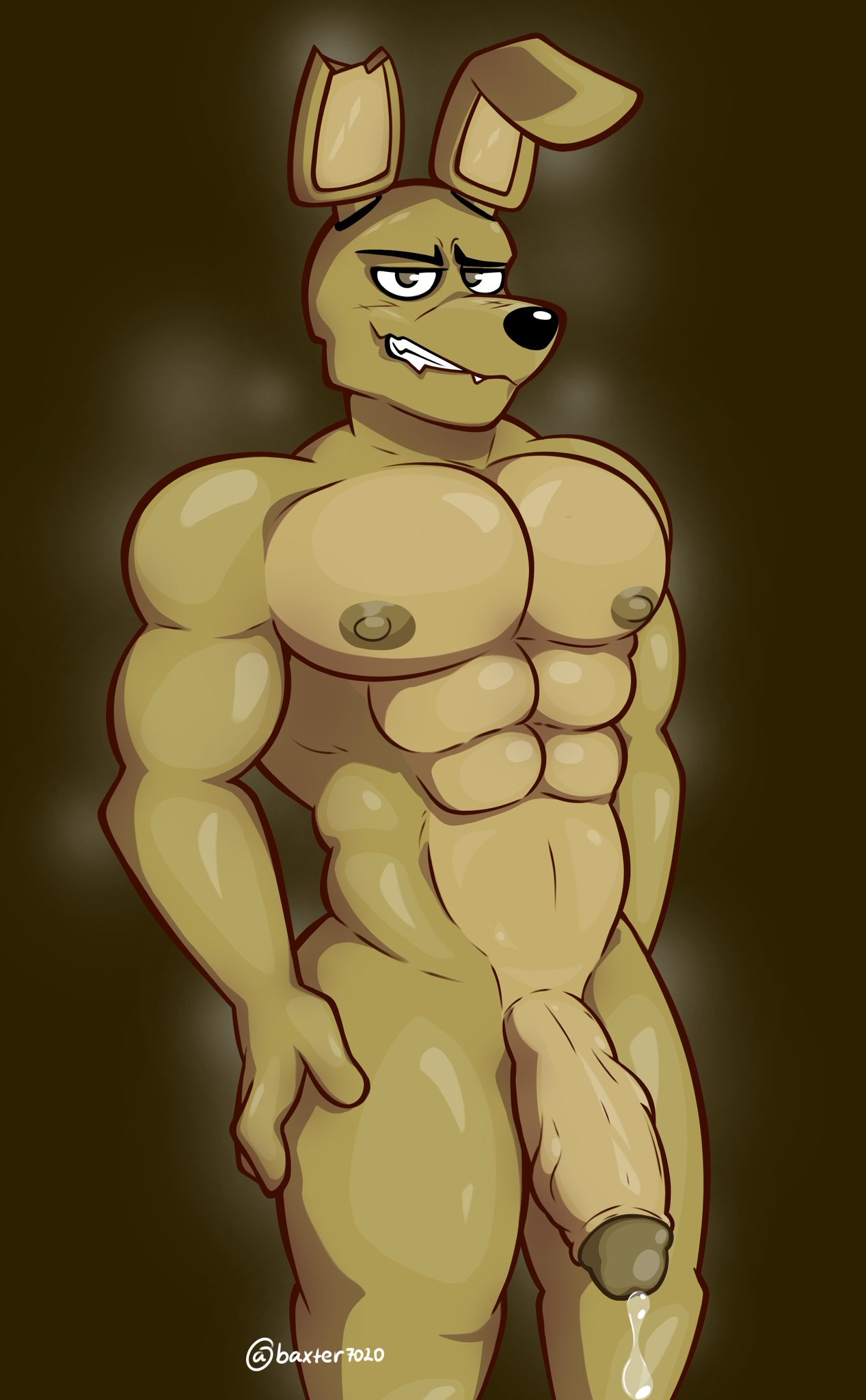 2023 baxter7020 baxtertvin cum_drip cum_dripping_from_penis dripping_cum erect_nipples five_nights_at_freddy's five_nights_at_freddy's_3 gay hand_on_thigh human looking_at_viewer male_only missing_limb muscular_male naked scottgames simple_background smiling_at_viewer solo solo_male springtrap springtrap_(fnaf) suit tagme twitter veiny_penis william_afton yaoi yellow_eyes