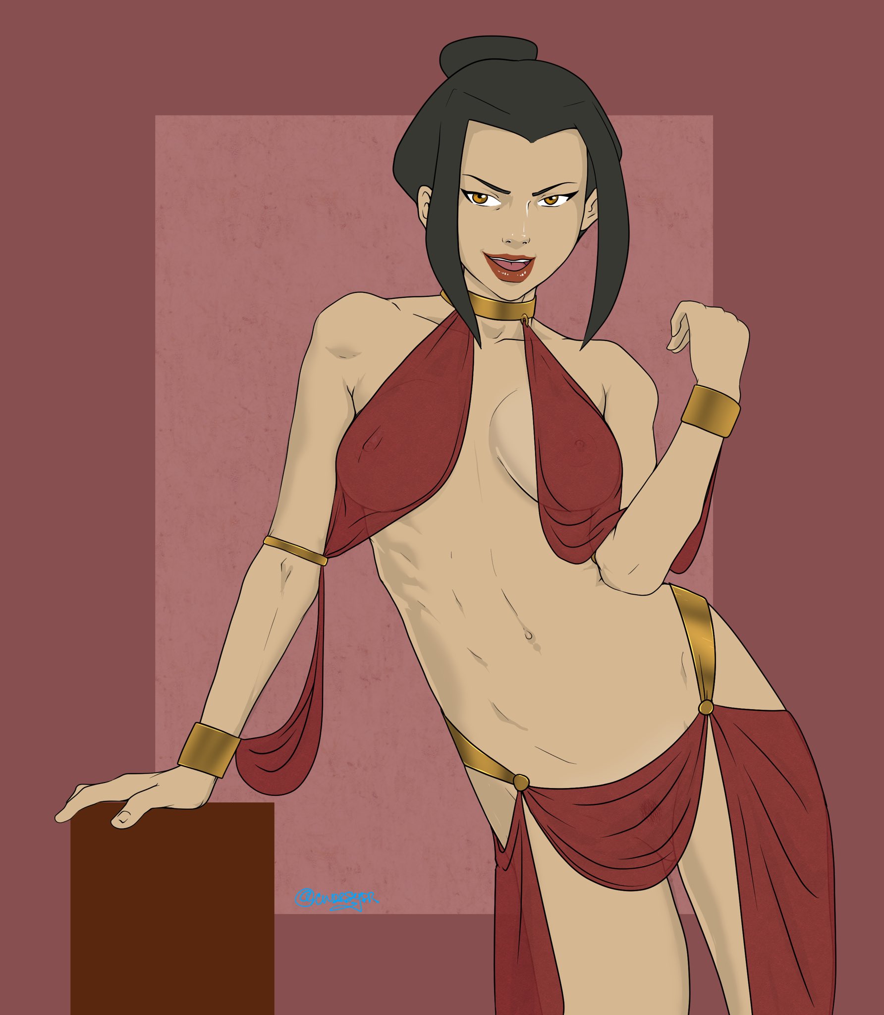 1girls, armlet, athletic, athletic female, avatar the last airbender, azula, black hair, bracelet, breasts, erect nipples, female, female focus, female only, harem girl, harem outfit, lipstick, loincloth, long hair, medium breasts, navel, nickelodeon, nipple bulge, nipples, pubes, pubic hair, pussy, ribs, see-through, see-through clothing, skimpy, skimpy clothes, slave girl, slave outfit, solo, standing, tagme, trimmed pubic hair, undrsydr, vagina, yellow eyes