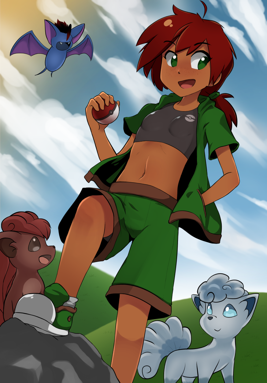 cute female fully_clothed mal_(malberrybush) malberrybush malyna peal_malyna pokémon_(species) pokemon pokemon_trainer solo