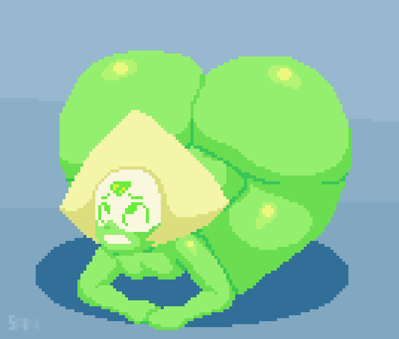 1girls 2021 all_fours ass big_ass blonde_hair bottom_heavy bubble_butt fat_ass female female_only gem_(species) green_skin huge_ass large_ass massive_ass nude nude_female peridot_(steven_universe) pixel_art shortstack solo spinneborg steven_universe thick_ass thick_thighs thunder_thighs wide_hips