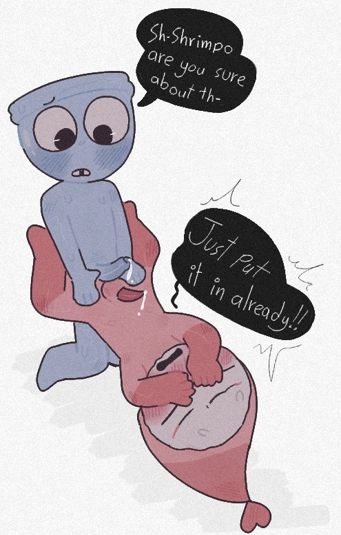 cloudyhehe, crying, cute, dandy's world, finn (dandy's world), gay, gay sex, male, penis, shrimpo (dandy's world), teasing, tiny penis