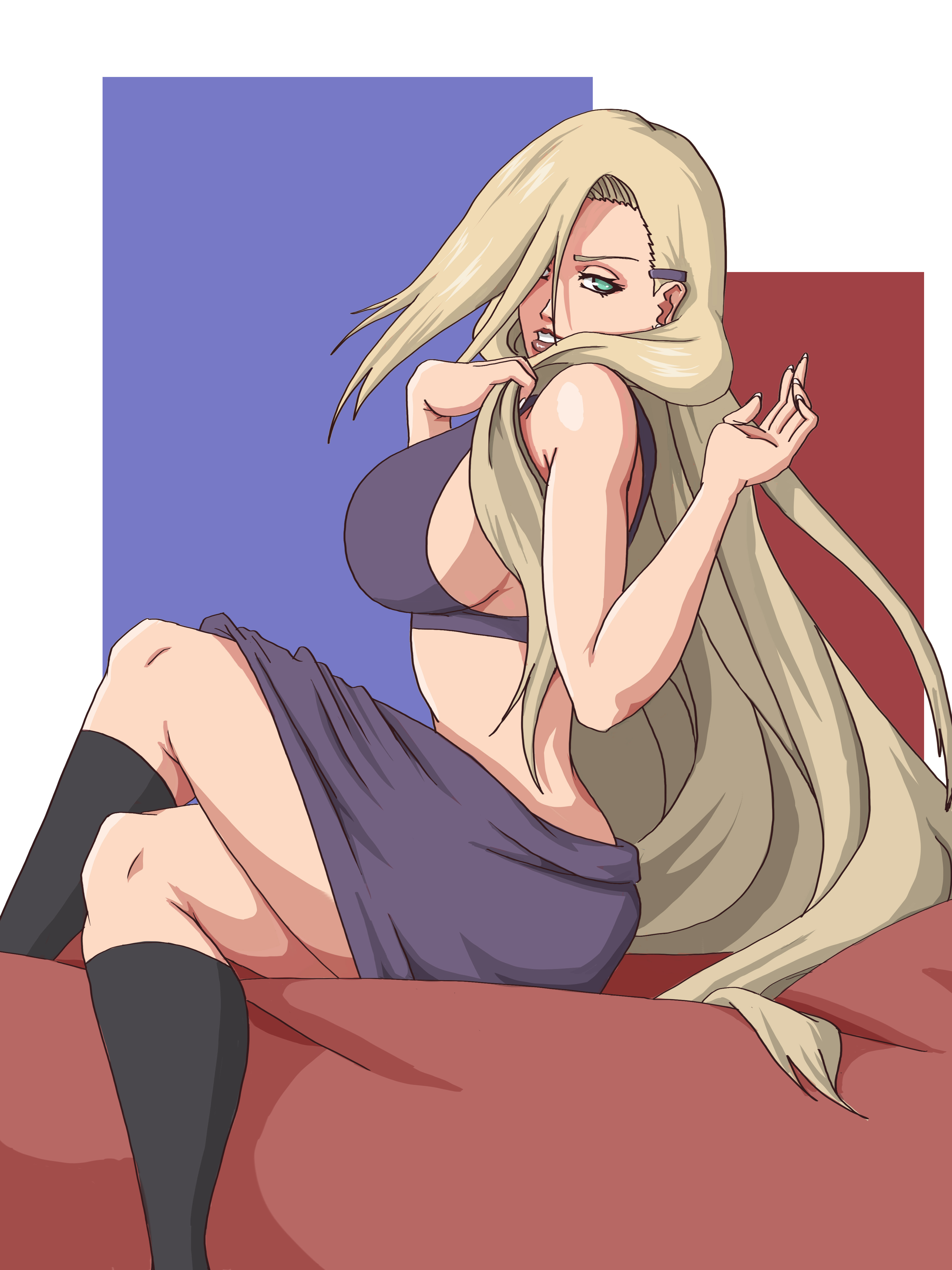 1girls, aqua eyes, bare midriff, bare shoulders, bare thighs, big breasts, blue eyes, breasts, crop top, crossed legs, female, female only, hair grab, hair ornament, hair over one eye, hairclip, huge breasts, ino yamanaka, light blue eyes, long boots, long hair, looking at viewer, looking to the side, midriff, nail polish, naruto, naruto (series), naruto shippuden, naruto: the last, playing with hair, seducing, seduction, seductive, seductive eyes, seductive gaze, seductive look, seductive mouth, seductive pose, seductive smile, side view, sideboob, sitting, skirt, slim waist, solo, solo focus, thick thighs, thighs, very long hair, voluptuous, wanderagro893