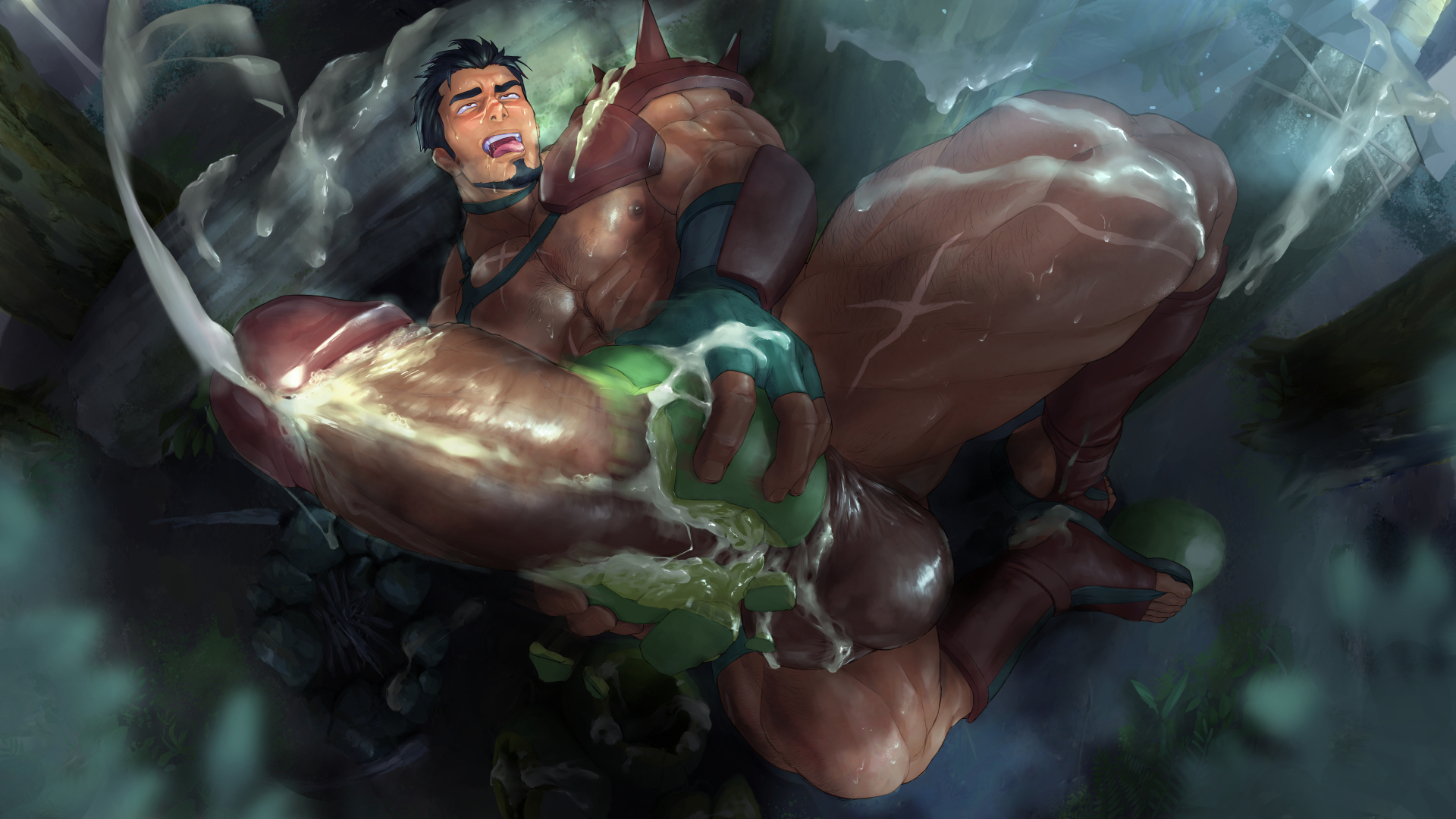 abs, balls, biceps, fumio (ふみを), gay, hyper, hyper balls, hyper genitalia, hyper penis, hyper testicles, male, male focus, male only, muscles, muscular, muscular arms, muscular ass, muscular back, muscular legs, muscular male, muscular thighs, nipples, pecs, penis, solo, solo male, testicles, veins, veiny penis