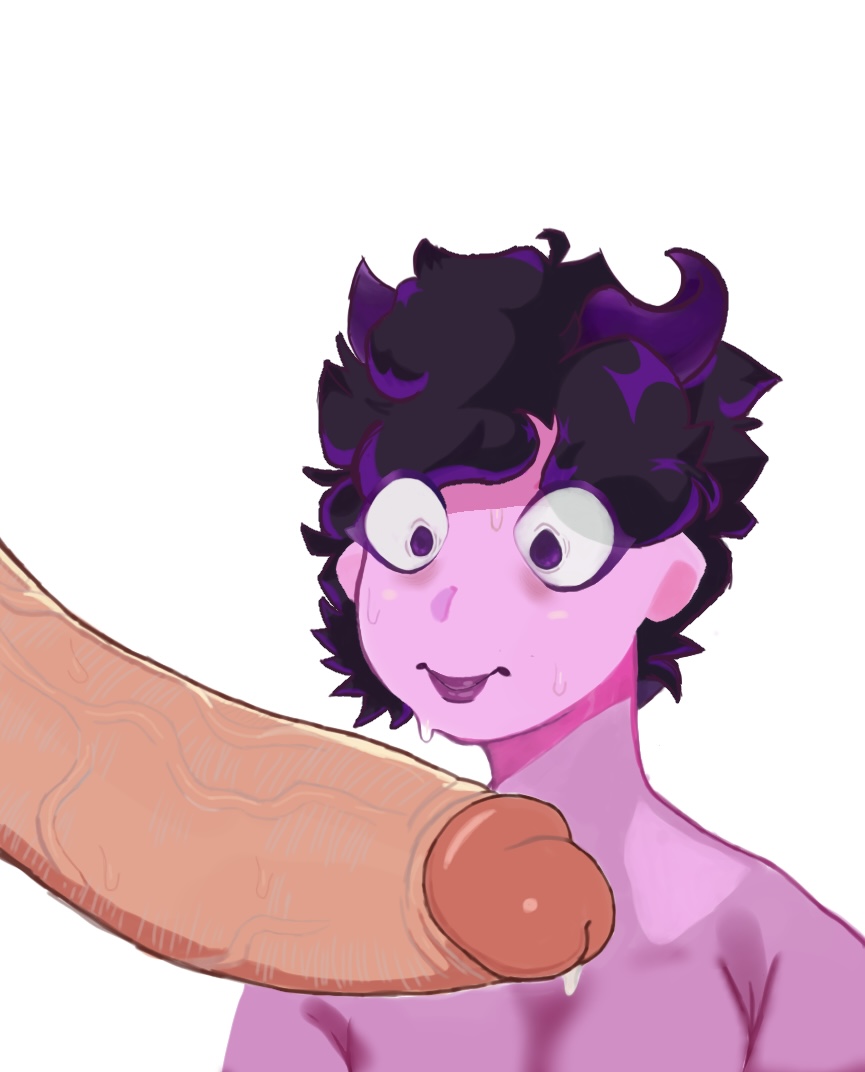 artist request, dick, horns, jellybean (mcyt), male, mcyt, minecraft, minecraft youtubers, monster cock, nervous, penis, purple skin, sweat, twitch, twitch streamer, twitch.tv, twitter, twitter username, youtube, youtuber, youtubers