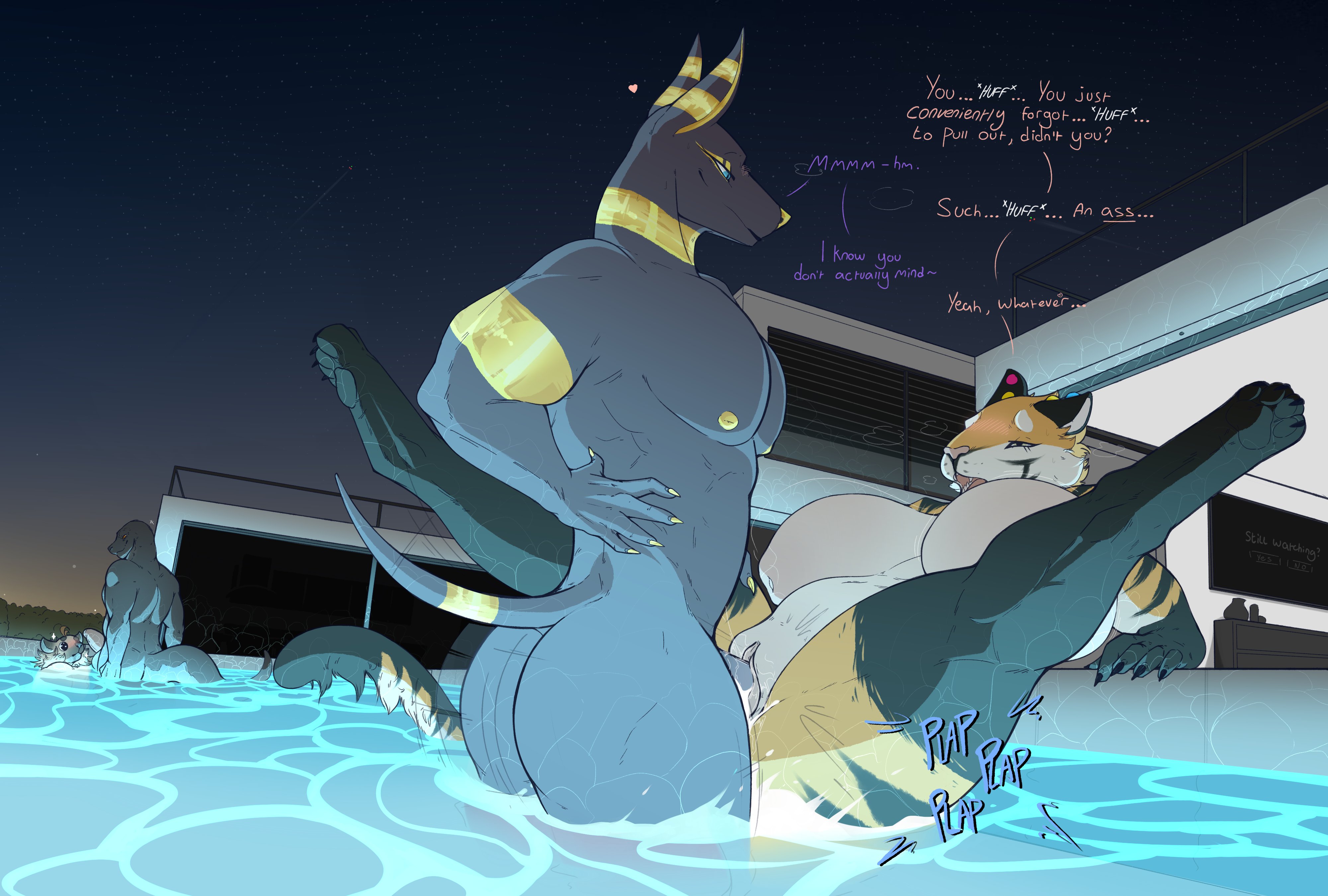 anthro on anthro, ass, big ass, big breasts, breasts, bubble ass, bubble butt, female, furry, huge ass, jeannine geroux, male, penis, securipun