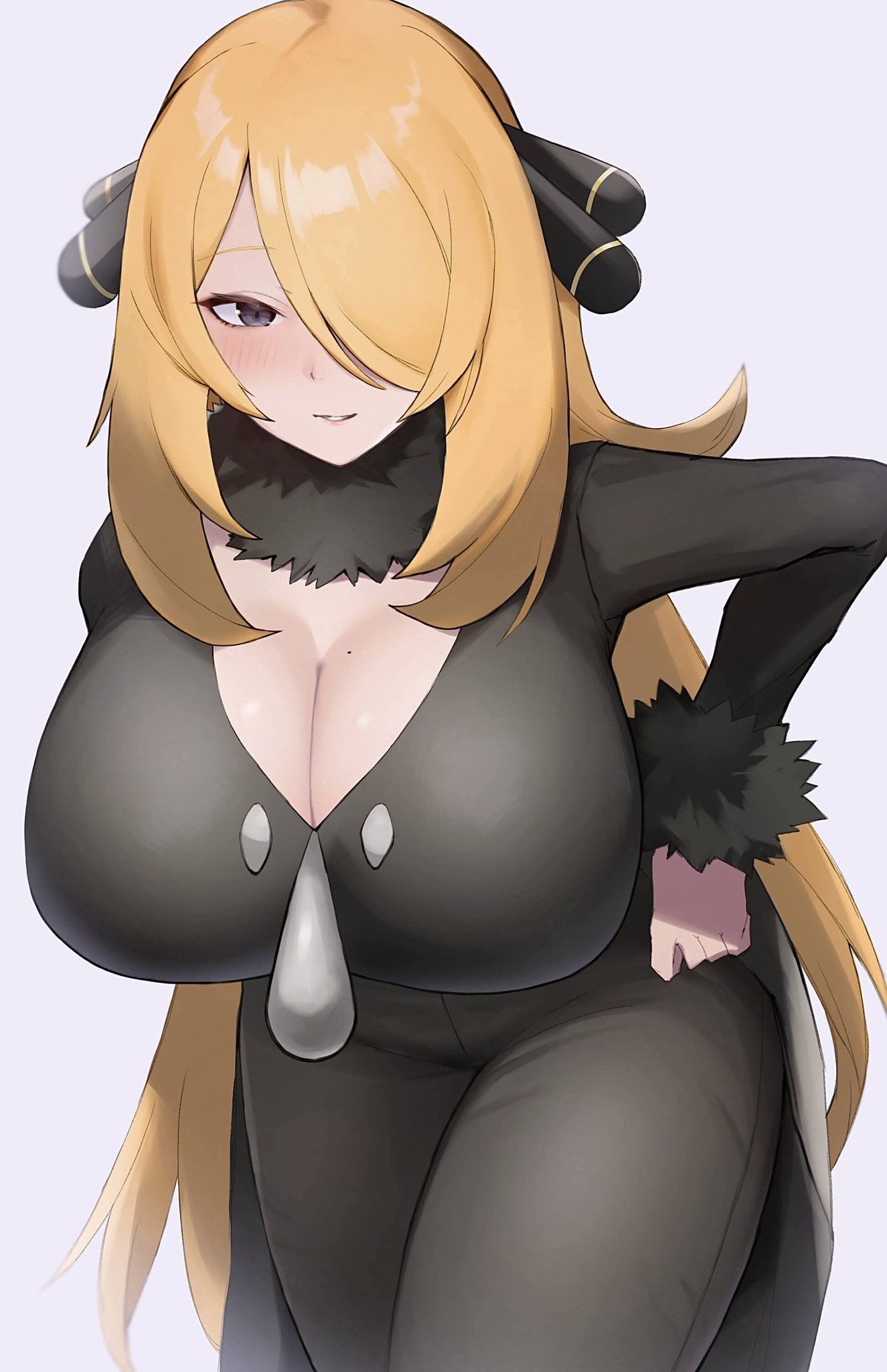 1girls 2023 2d 2d_(artwork) ass bedroom_eyes bending_forward bending_over bent_over big_hips blonde_hair blush blush_lines blushing_at_viewer breasts caucasian caucasian_female cleavage cleavage_cutout clothed clothed_female clothes clothing coat color colored curvy curvy_body curvy_female curvy_figure cynthia_(pokemon) eyes_half_open eyes_open female female_focus female_only first_person_perspective first_person_view fur_collar game_freak girl gray_eyes grey_eyes hair_over_one_eye half-closed_eye half-closed_eyes hands hands_on_hips hands_on_own_hips hips huge_breasts kataku_musou light-skinned_female light_skin long_blonde_hair long_hair looking_at_viewer neck nintendo open_mouth pokemon pokemon_dppt pov pov_eye_contact puffy_sleeves simple_background skin smile smiling smiling_at_viewer solo solo_focus teeth teeth_clenched teeth_showing teeth_visible thick_thighs thighs video_games white_background white_body white_skin white_skinsuit zipper zipper_pull_tab