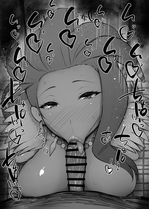 :>=, 1boy, 1girls, big breasts, big penis, black and white, blowjob, blowjob face, blush, breasts, censored, dark skin, dark-skinned female, dark-skinned male, detailed background, drooling, eyelashes, fellatio, female, heart, human, indoor, inside, kurotama, long hair, looking at viewer, male, male pov, necklace, oral, oral sex, partial male, penis, pokemon, pokemon sv, professor sada (pokemon), room, saliva, shiny, shiny skin, sketch, sound effects, squatting, straight, sweat, text, tied hair, tongue, tongue out, vein, veins, veiny, veiny penis, video game, video games