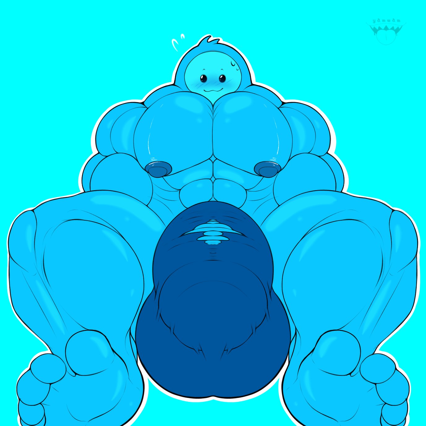 anthro balls big_balls big_penis blush fortnite male male_focus male_only muscles muscular nervous pecs penis rippley rippley_(fortnite) slurp_(fortnite) tagme underwear yamwamm