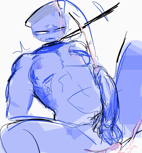 1boy countryhumans cum cumshot muscular_male nato_(countryhumans) oceanic_pallete penis