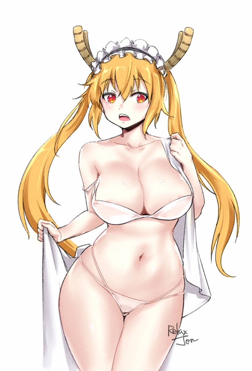 bikini cleavage miss_kobayashi's_dragon_maid relaxjon tohru_(dragon_maid)