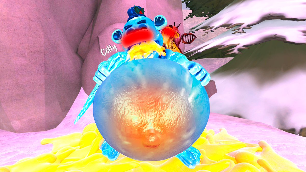 big_belly big_dick big_penis cötty_cändy cum cum_out_mouth cum_through cumflation five_nights_at_freddy's five_nights_at_freddy's:_help_wanted five_nights_at_freddy's_ar freddy_frostbear gay grim_foxy inflation lava_cum male male/male male_only