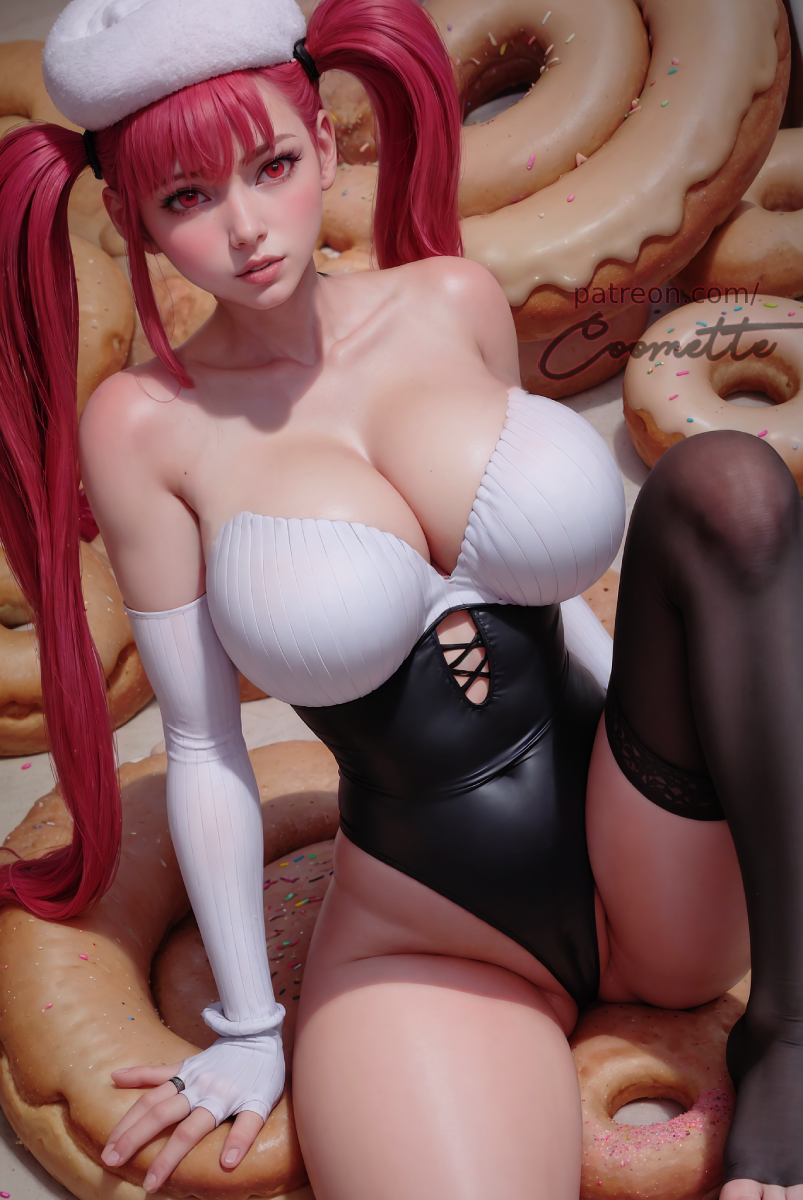 1girls ai_generated bleach breasts cleavage coomette dokugamine_riruka female hat huge_breasts light-skinned_female light_skin long_hair looking_at_viewer realistic red_hair stable_diffusion twintails