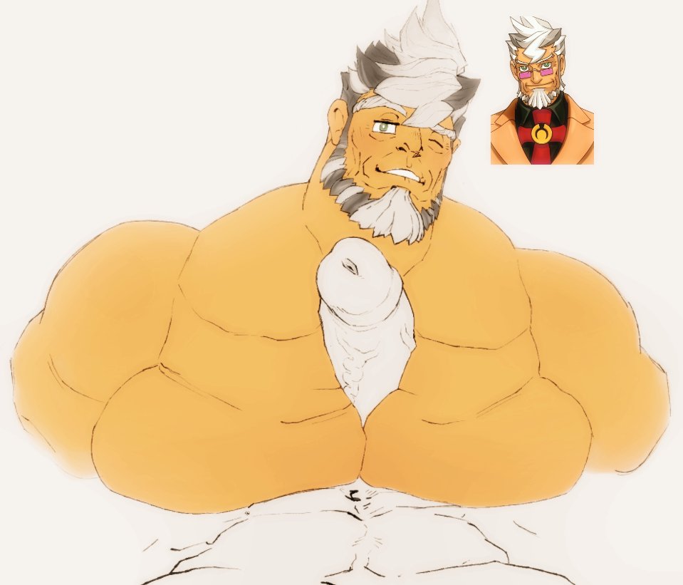 2023 2boys abs ace_attorney bara big_arms big_breasts big_chest big_pecs breast_focus chest colored daddy damon_gant digital_art digital_drawing_(artwork) digital_media_(artwork) dilf gay green_eyes grey_hair gyakuten_saiban huge_breasts huge_chest huge_pecs human human_only long_penis looking_at_viewer male male/male male_focus male_only male_pov man_boobs manboobs muscular muscular_arms muscular_chest muscular_male muscular_pecs naked naked_male nude nude_male older_male para-p pecjob pecs penis penis_between_breasts reference_inset smile smiling smiling_at_viewer soft_color teeth teeth_showing topless topless_male two_tone_hair uncut white_eyebrows white_fur white_hair wink winking winking_at_viewer yaoi