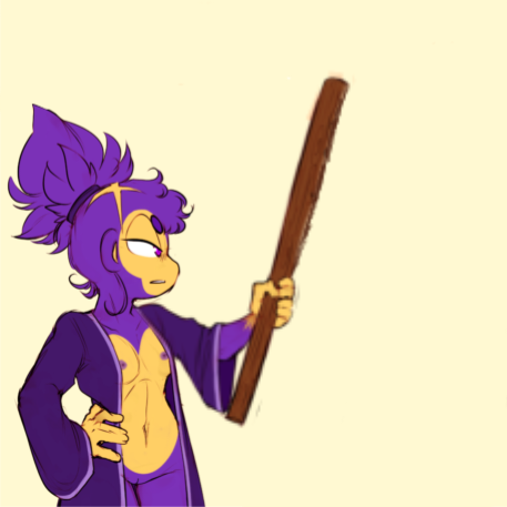 bloons_tower_defense breasts edit ezili nipples purple_fur pussy robe weapon