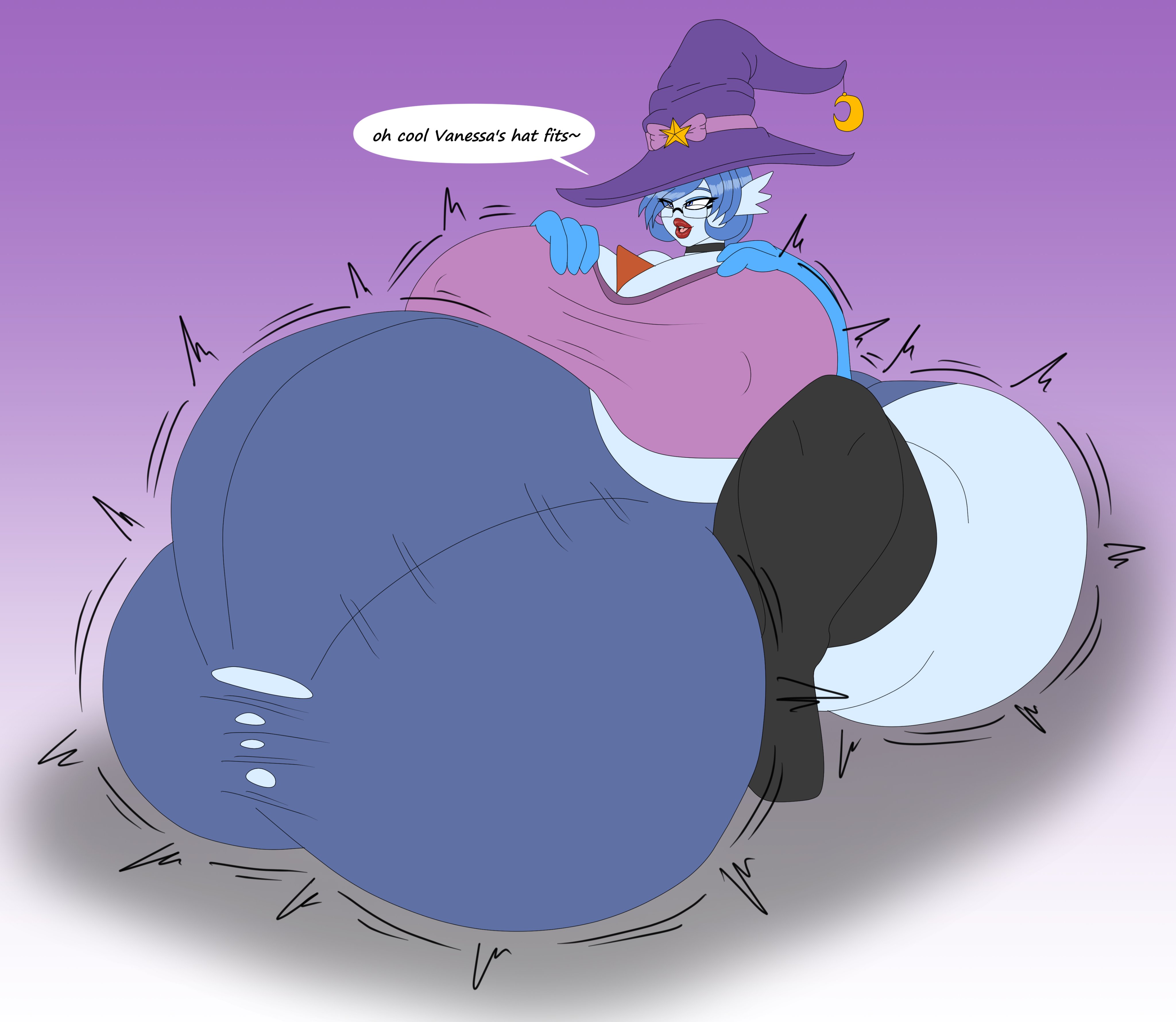 1futa, ass, ass expansion, balls, balls expansion, balls growth, balls growth (enlargement), big breasts, big penis, breast expansion, breast growth, breast growth (enlargement), breasts, clothed, clothing, dialogue, english text, flaccid, futa only, futanari, gardevoir, genital expansion, genital growth, genital growth (enlargement), hat, huge cock, humanoid, humanoid penis, hyper, hyper ass, hyper balls, hyper breasts, hyper penis, intersex, mostly clothed, penis, penis expansion, penis growth, penis growth (enlargement), pokémon (species), pokemon, pokemon (species), silentpassion, sitting, solo, text, thick thighs, wide hips, witch hat