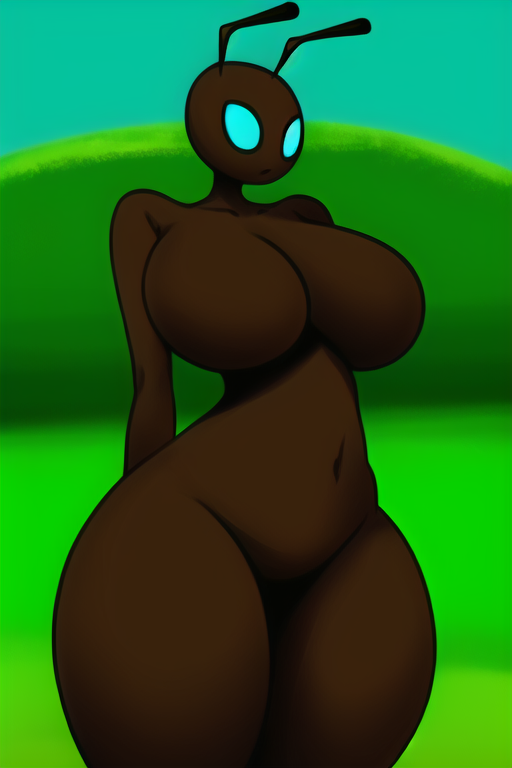 1girls ai_generated ant antennae anthro anthro_only anthrofied arms_behind_back bare_shoulders big_breasts blue_eyes bottomless breasts brown_body brown_skin completely_nude featureless_breasts featureless_crotch female female_only grass hips hourglass_figure humanoid ilya_efimov insects large_breasts nai_diffusion naked navel no_nipples no_pussy nude nude_female nudity simple_background sky solo solo_female stable_diffusion thick thick_thighs thighs topless wide_hips